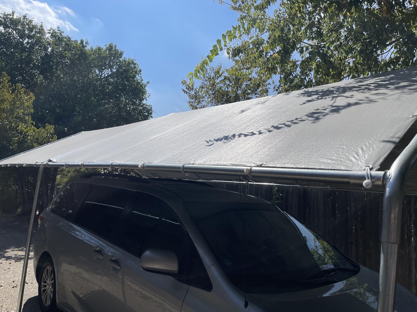 Quictent 10x20 ft Heavy Duty Car Canopy Galvanized Frame Carport Outdoor Party Tent Boat Shelter with 3 Reinforced Steel Cables - White customer photo 2