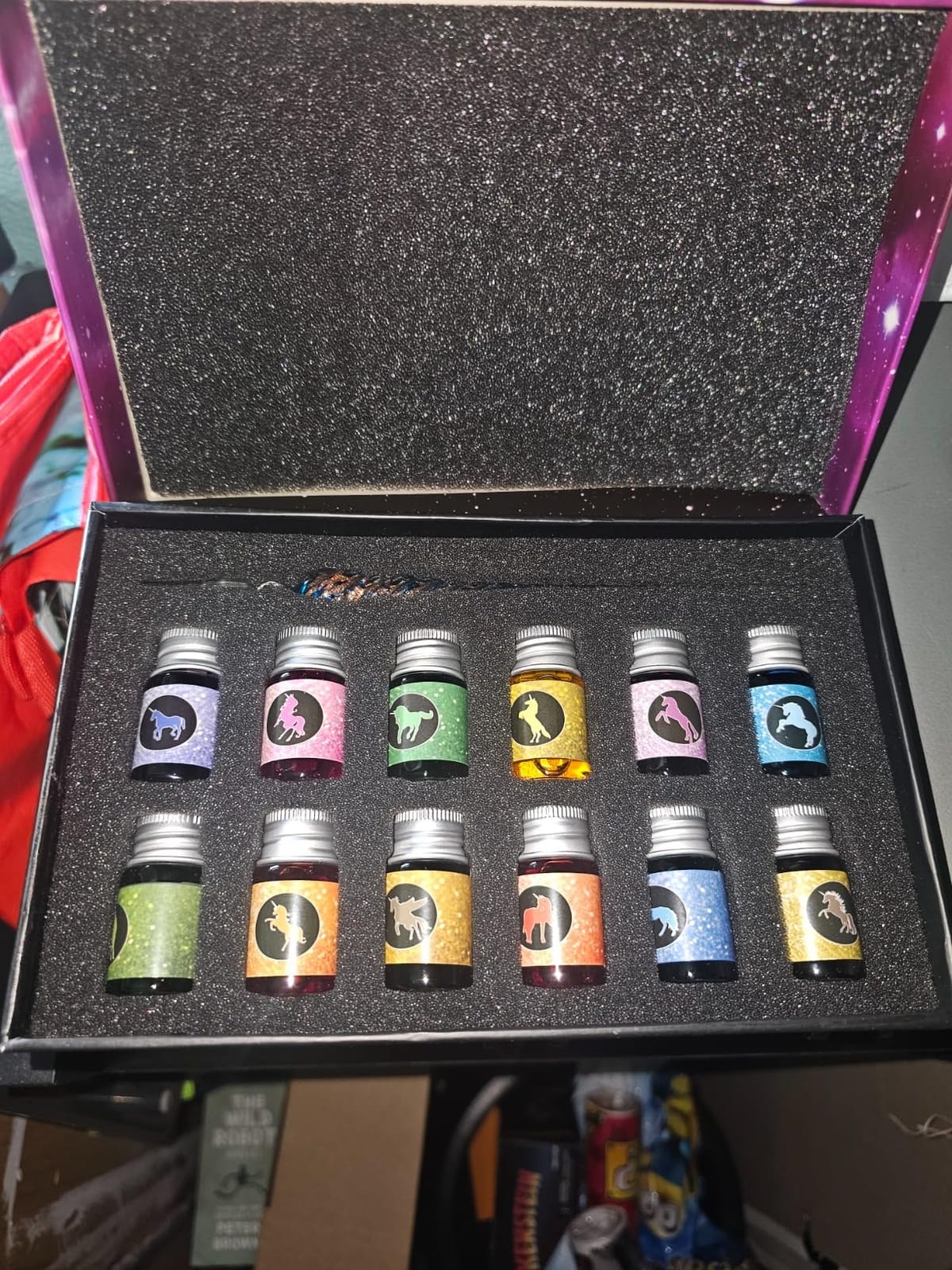mancola Glass Dipped Pen Ink Set Handmade Crystal Calligraphy Pen with 12 Colorful india ink for Art, Signatures, Drawing, Decoration, Calligraphy Kits for Beginners Ma-13 customer photo 2