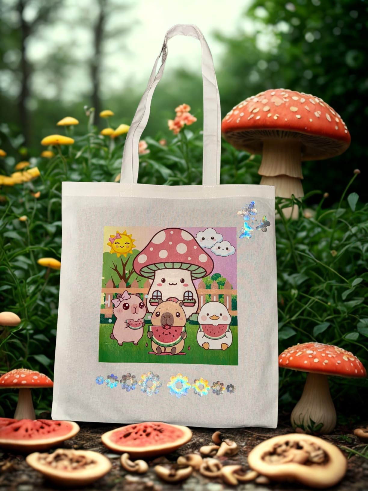 TOPDesign 5 | 12 | 24 | 48 | 192 Pack Economical Cotton Tote Bags, Lightweight Medium Reusable Grocery Shopping Cloth Bags, Suitable for DIY, Advertising, Promotion, Gift, Activity (5-Pack) customer photo 2