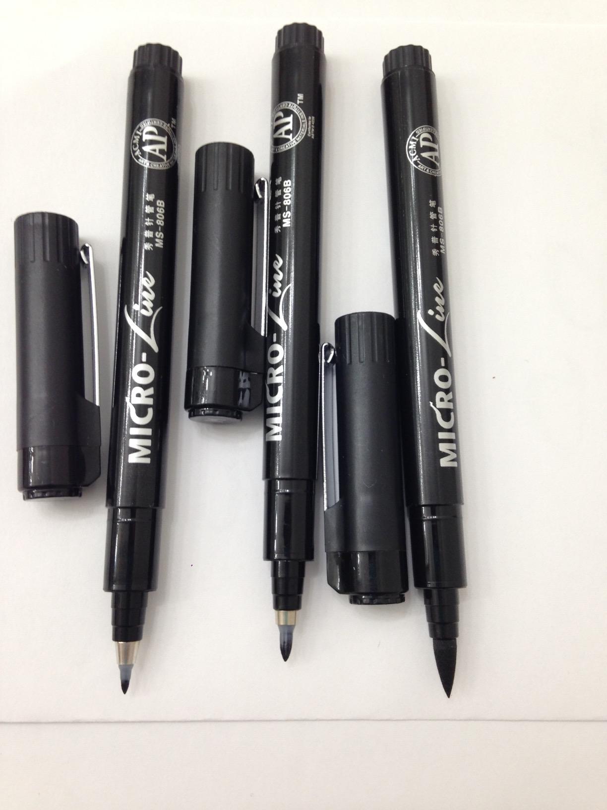 Dyvicl Hand Lettering Pens, Calligraphy Brush Pens Art Markers for Beginners Writing, Sketching, Drawing, Illustration, Scrapbooking, Journaling, Black Ink Pen Set, 8 Sizes customer photo 2