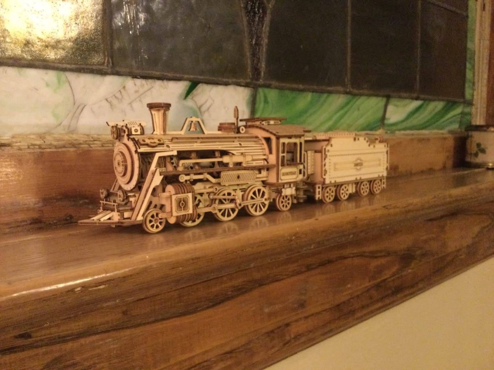 ROKR 3D Wooden Puzzle for Adults-Mechanical Train Model Kits-Brain Teaser Puzzles-Vehicle Building Kits-Unique Gift for Teens on Birthday/Christmas Day(1:80 Scale)(MC501-Prime Steam Express) customer photo 1