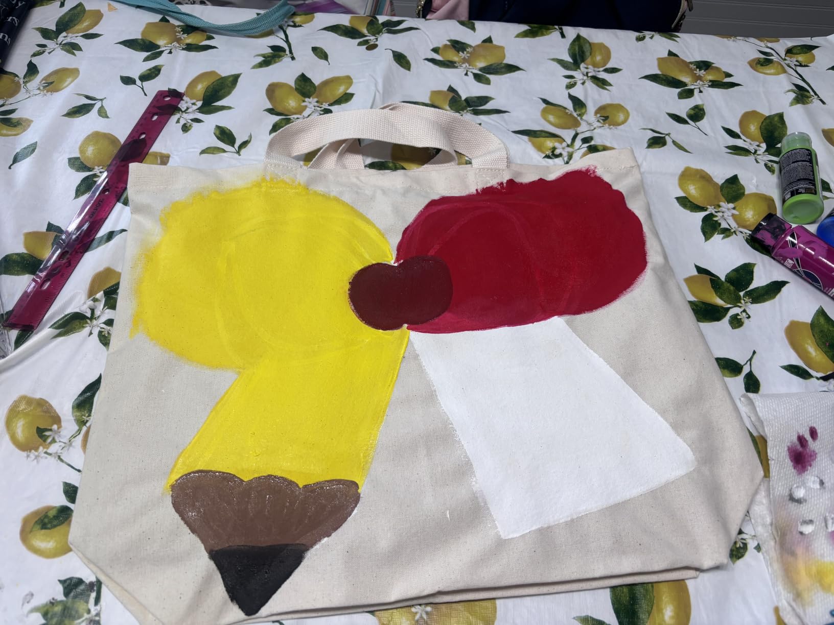 TOPDesign 2-Pack Canvas Tote Bags with Magnetic Snap, Reusable Grocery Shopping Bags, DIY Your Creative Designs customer photo 1