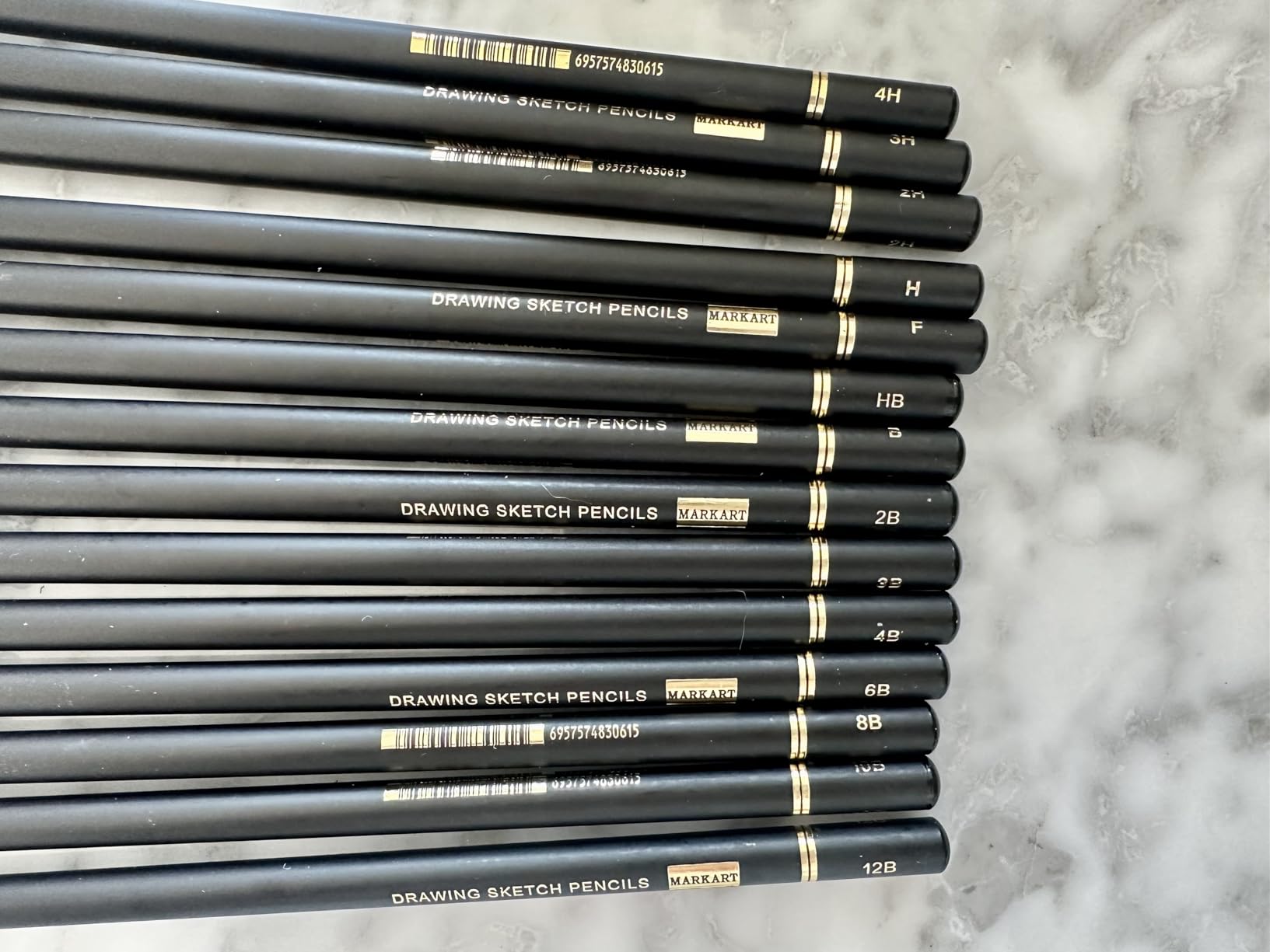 MARKART Drawing Sketching Pencils Set, 14 Pieces, Graphite Pencil(12B - 4H) customer photo 1