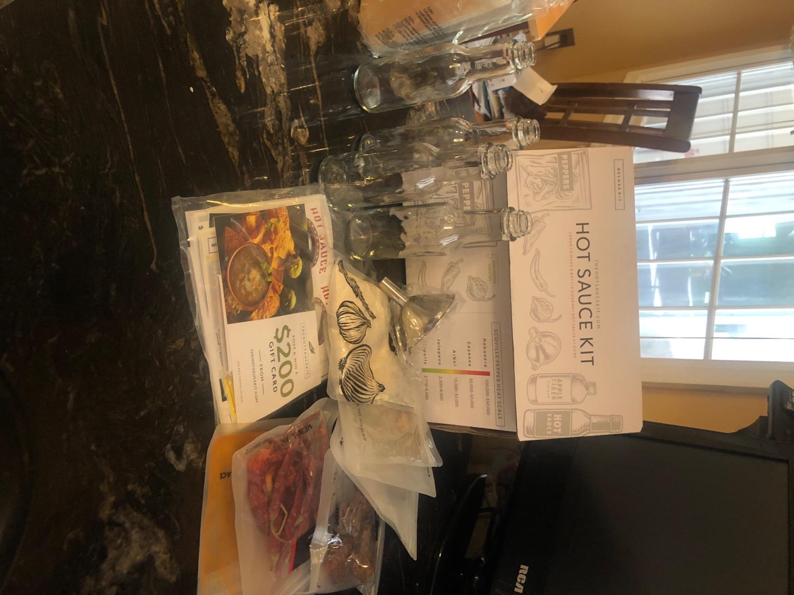 Unique Gift for Men, Deluxe Hot Sauce Making Kit, 3 Varieties of Chili Peppers, Gourmet Spice Blend, 3 Bottles, 16 Fun Labels, Make your own sauce, Nice Gift For Dad, Brother, Uncle, Guys. (Deluxe Kit) customer photo 1