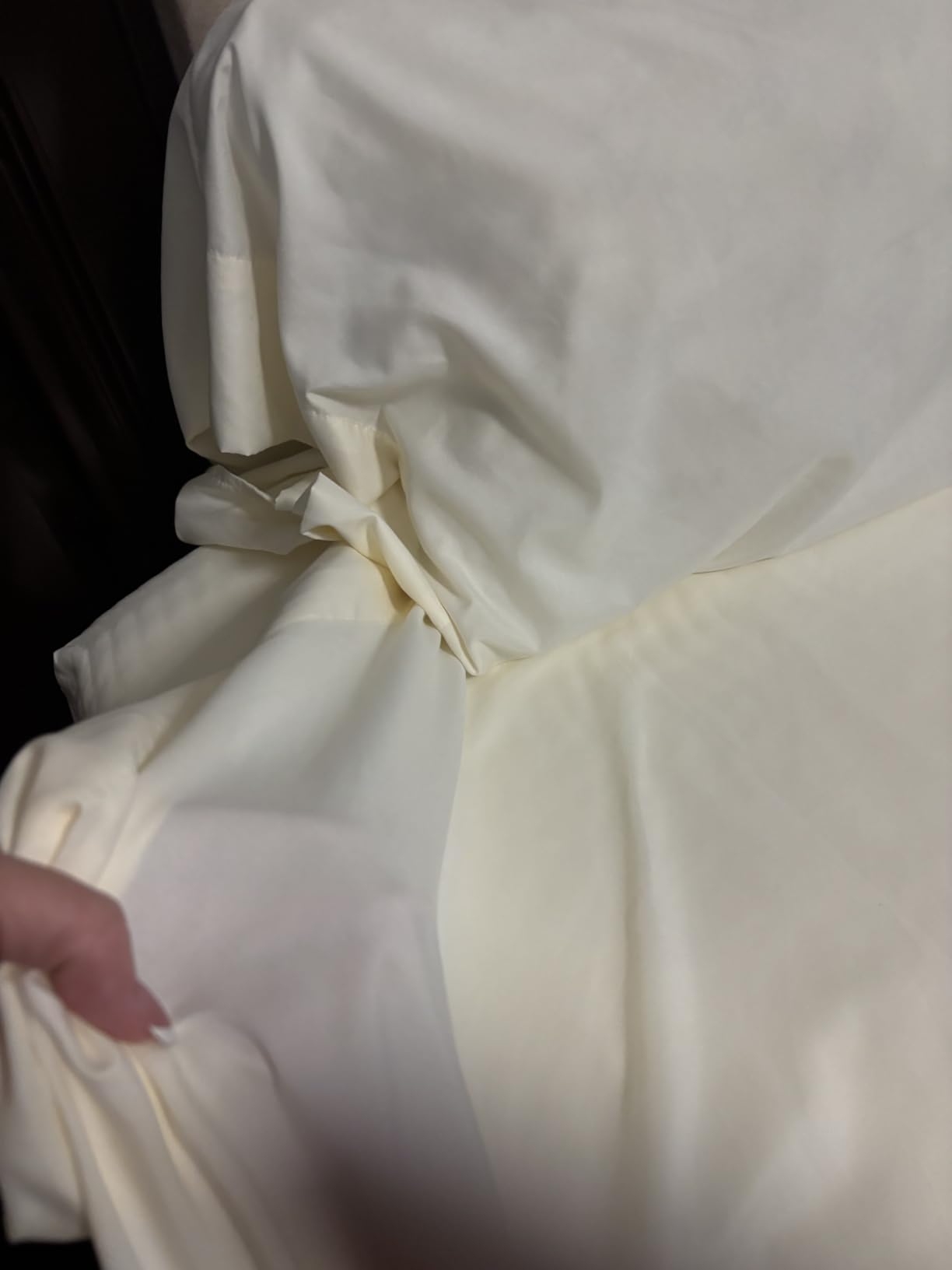 Extra Deep Queen Sheet Set - 6 Piece Breathable and Cooling Sheets - Cream customer photo 2