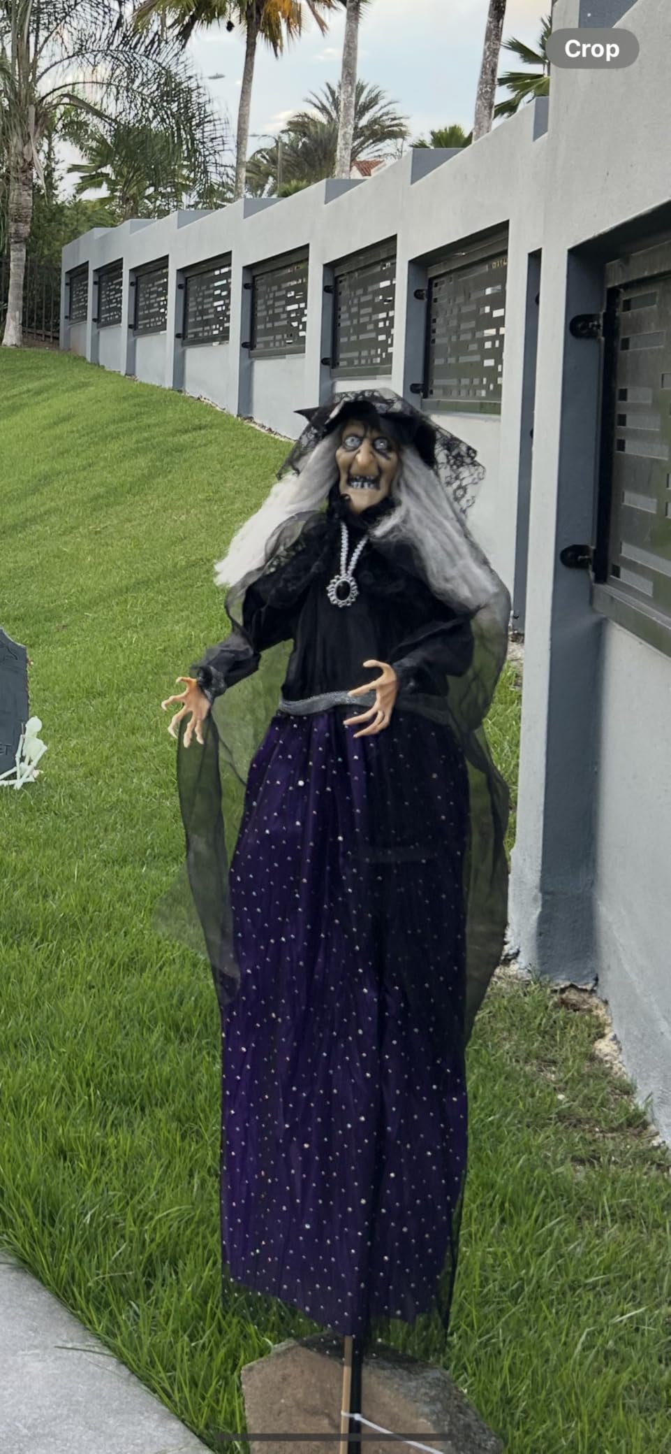 JOYIN 47” Animated Witch Halloween Decorations Outdoor Indoor, Scary Halloween Animatronics Decor, Hanging Ghost Talking Sound Activated Led Lights Eyes Haunted House Yard Garden Lawn customer photo 1