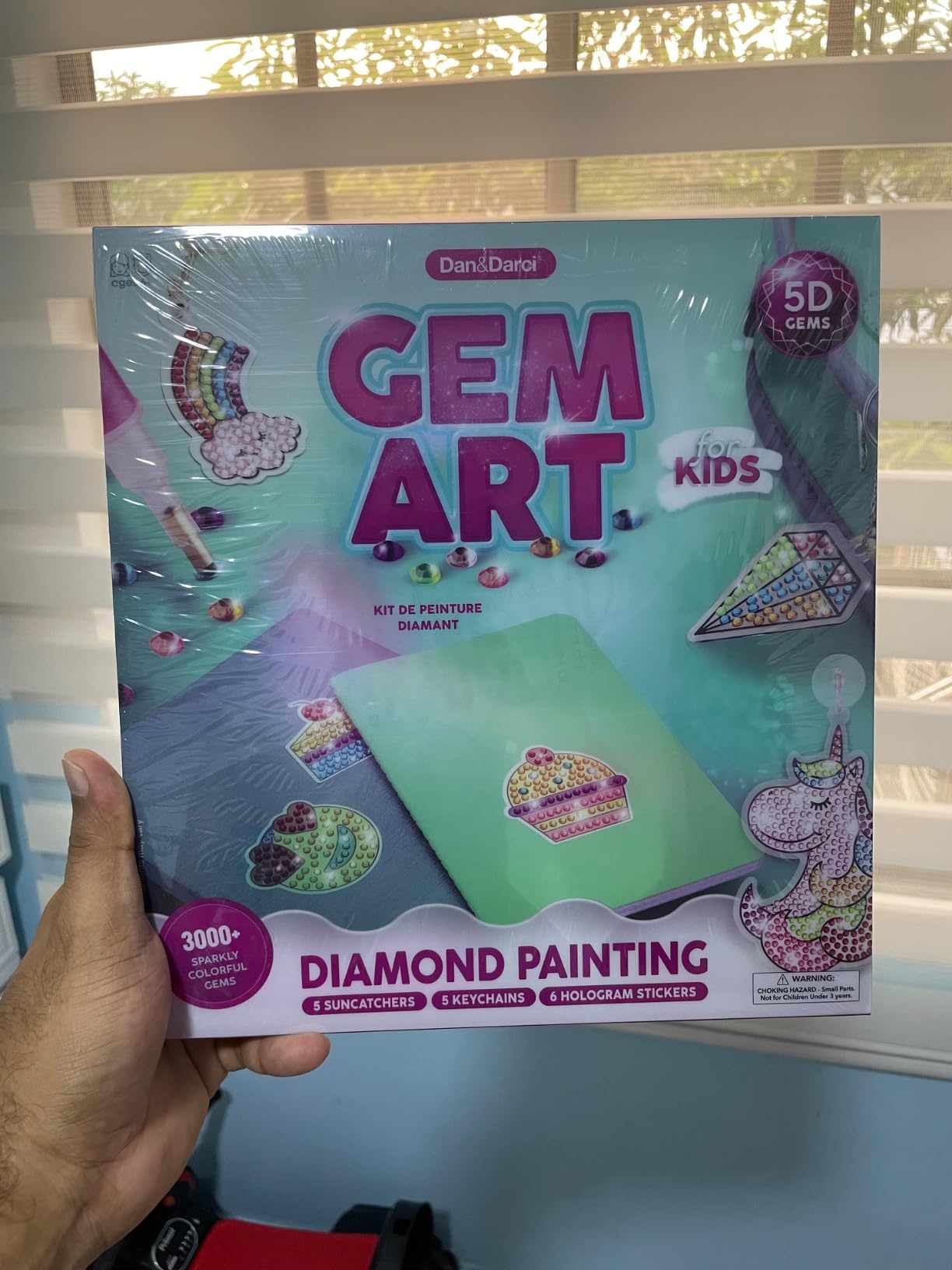 Dan&Darci Diamond Art Kit for Kids - Gem Painting - Arts & Crafts Kits for Ages 6-12 - Gifts for 6, 7, 8, 9, 10, 11, 12 Year Old Boy & Girl - Girls Birthday Toys Gift Ideas - Craft Activities customer photo 2