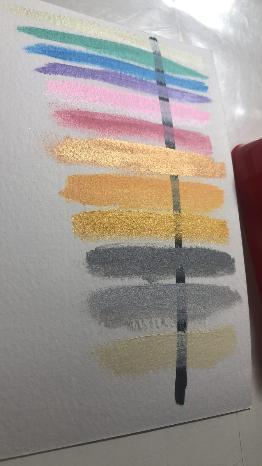 ARTEZA Metallic Gouache Paint Set, Set of 36 Pearl Paint Colors in 12ml/0.4 US fl oz Tubes, Pearlescent Paint for Canvas and Paper, Gouache Artist Paint, Essential Art Supplies customer photo 1