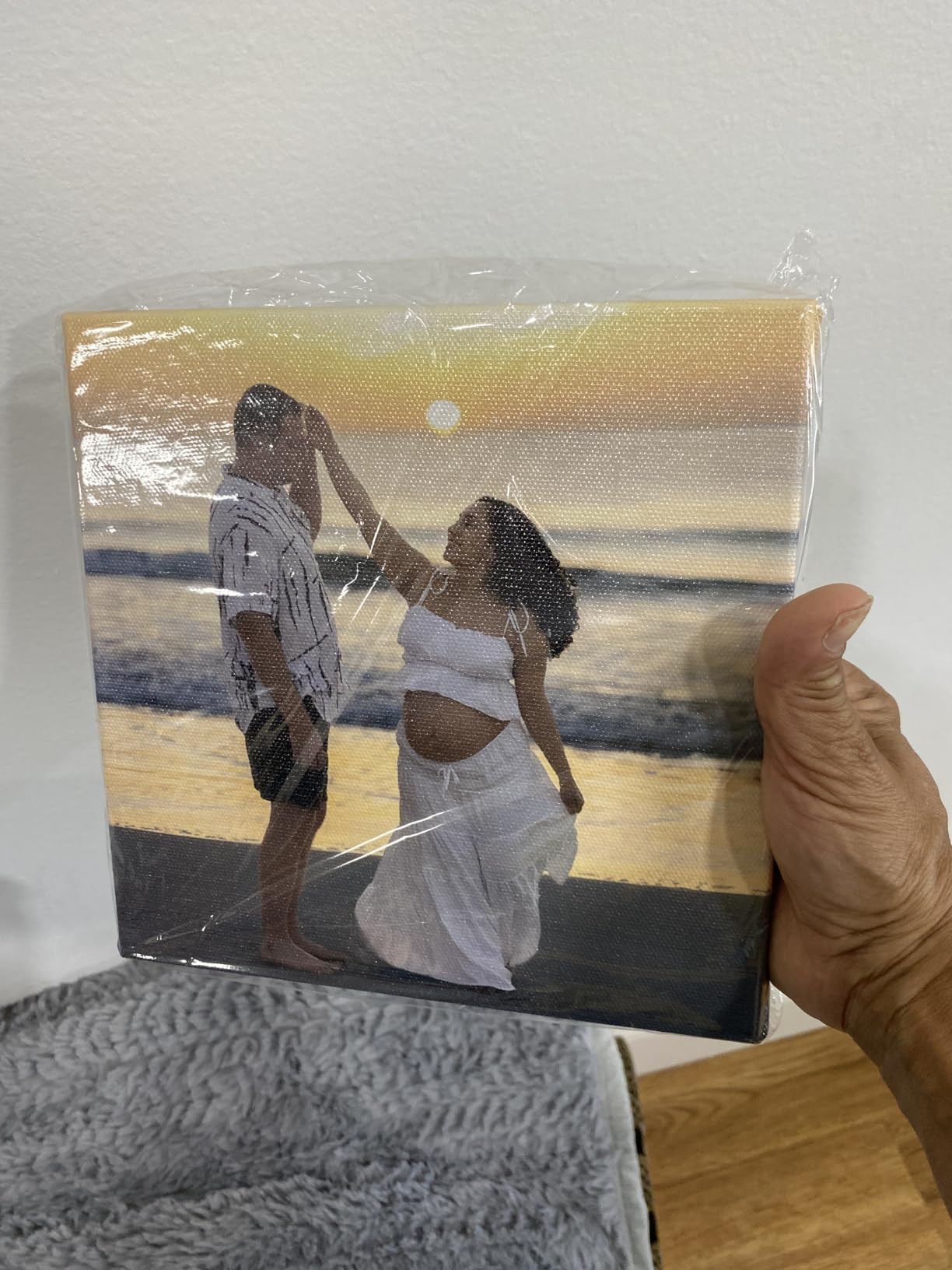 Personalized Photo to Canvas Print - Canvas Prints With Your Photos on Custom Wall Art for Bedroom, Living Room, Wedding Baby Pet Family Picture Framed Wall Art (6