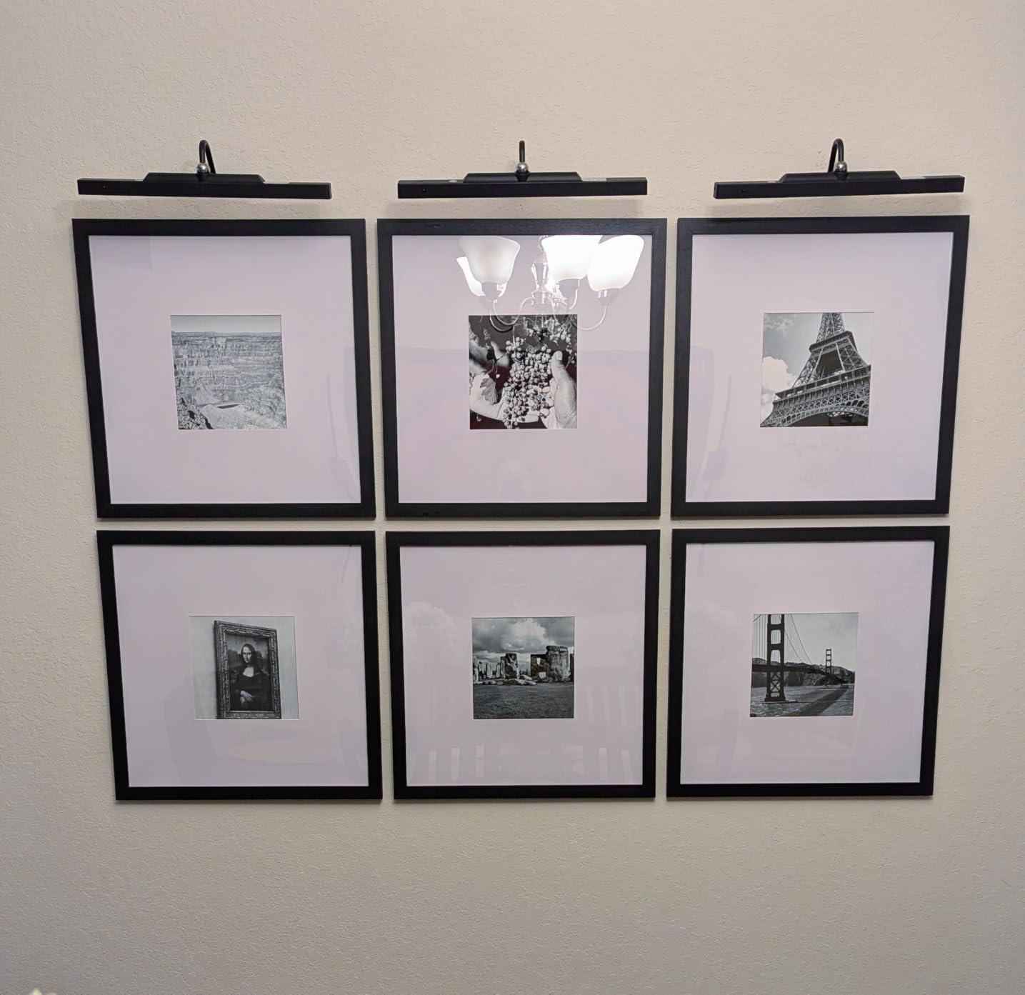 eletecpro Picture Frames Set of 9, 12x12 in, Acrylic Cover, Black customer photo 2