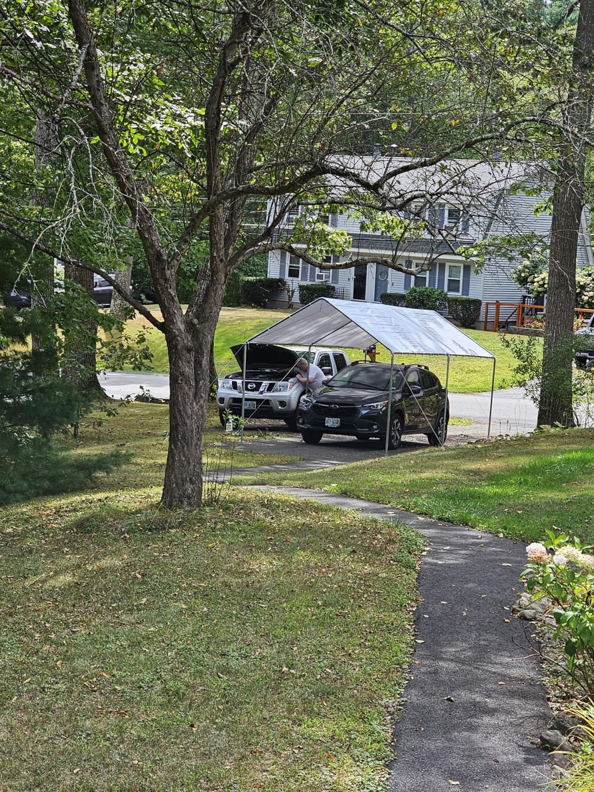 Outsunny 10'x20' Carport Outdoor Heavy Duty Galvanized Car Canopy Gray customer photo 1