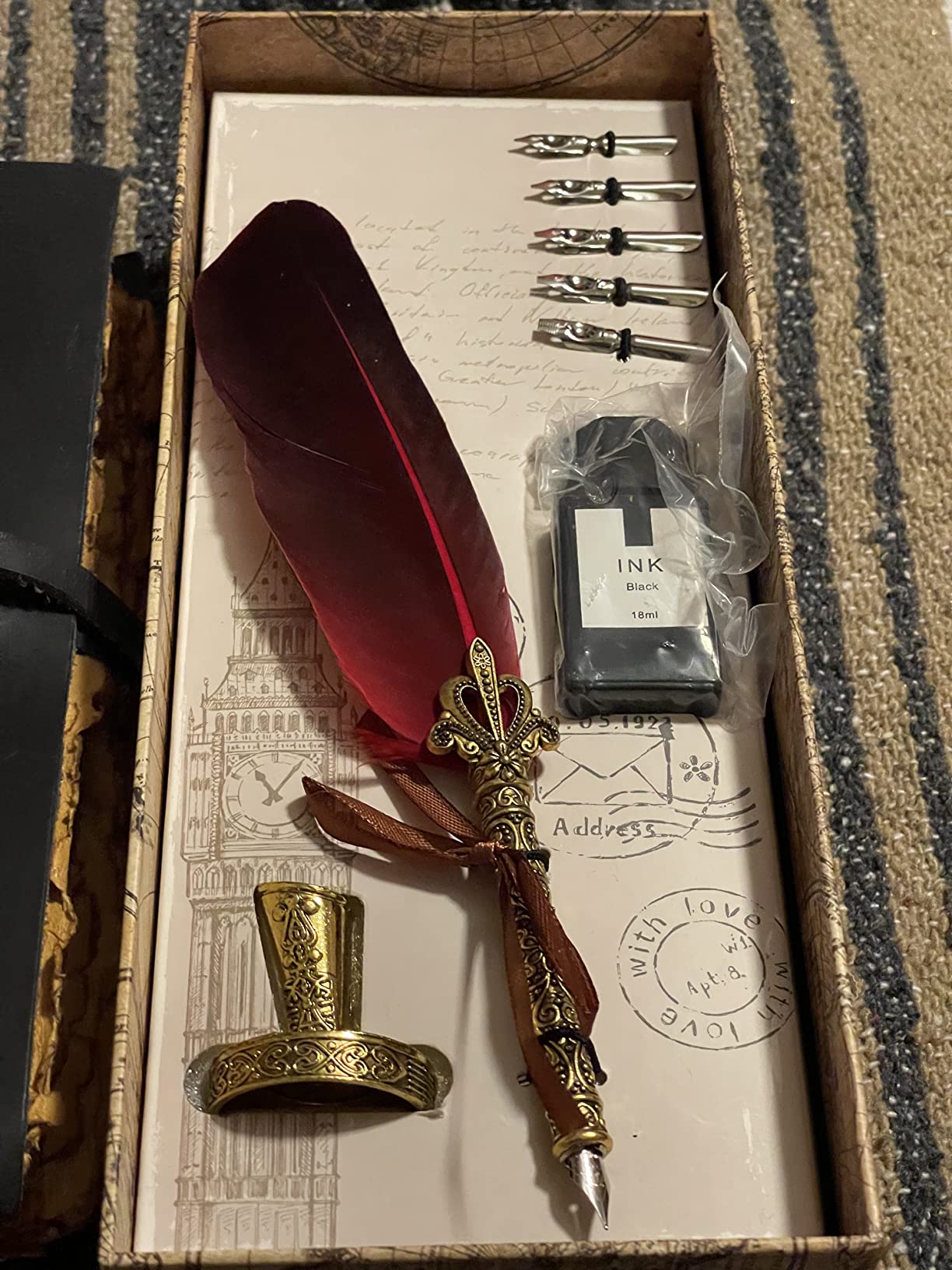 Lagarto Feather Pen and Ink Set, 11.4