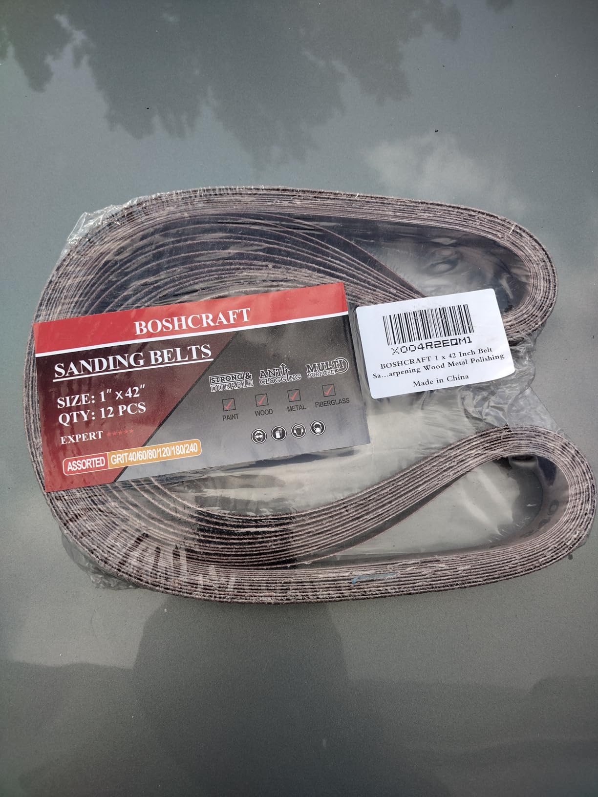 BOSHCRAFT 3x21 Sanding Belts, 21 Pack Belt Sander Paper 40/60/80/120/180/240/400 Grit Assortment Aluminum Oxide Sanding Belts for Wood Metal Polishing Knife Sharpening customer photo 1