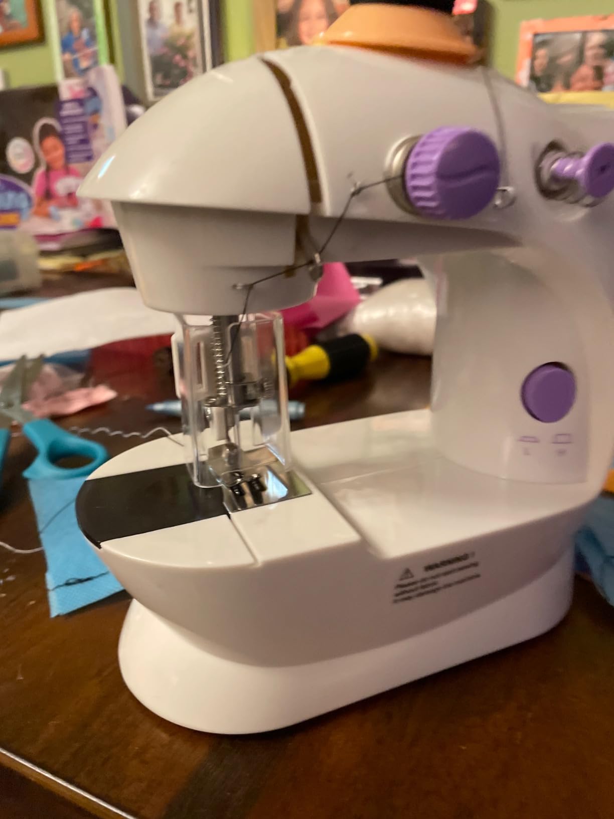 Made By Me My Very Own Sewing Machine for Beginner, Portable Battery Powered First Sewing Machine for Kids Ages 8+, Includes Fabric, Thread, Measuring Tape, & Stuffing, customer photo 1