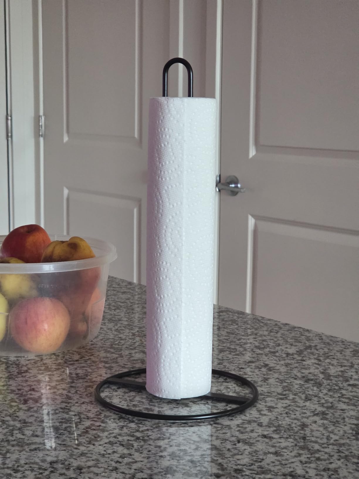 Gold Paper Towel Holder Countertop, OBODING, Kitchen Paper Towel Stand Holder for Kitchen Organization and Storage, Paper Towel Holders for Standard and Large Size Rolls (Gold) customer photo 2