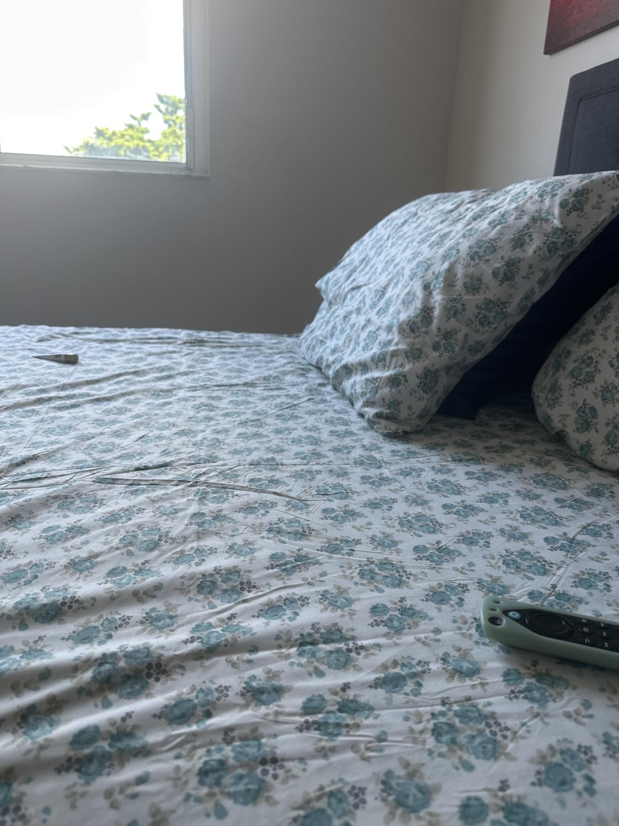 Modern Threads 4-Piece Ultra Soft Microfiber Bed Sheets Set, Wrinkle Free Sheets with Deep Pockets Fitted Sheet, Flat Sheet & Pillowcases, Lightweight Breathable Bedding, Floral Rose, Queen customer photo 1