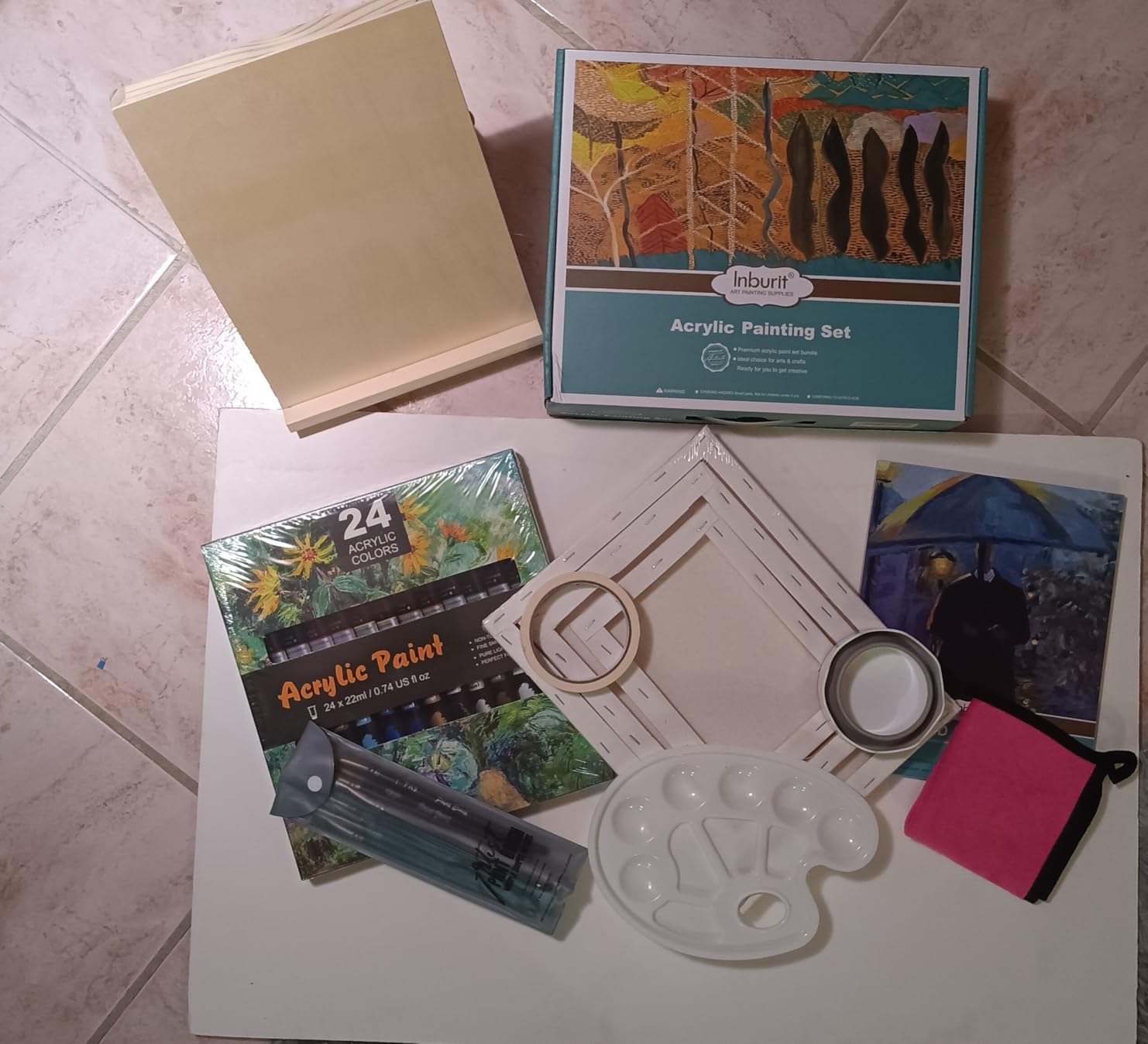 Inburit Acrylic Paint Set for Kids & Adults, Art Supplies Kit with Canvas customer photo 1