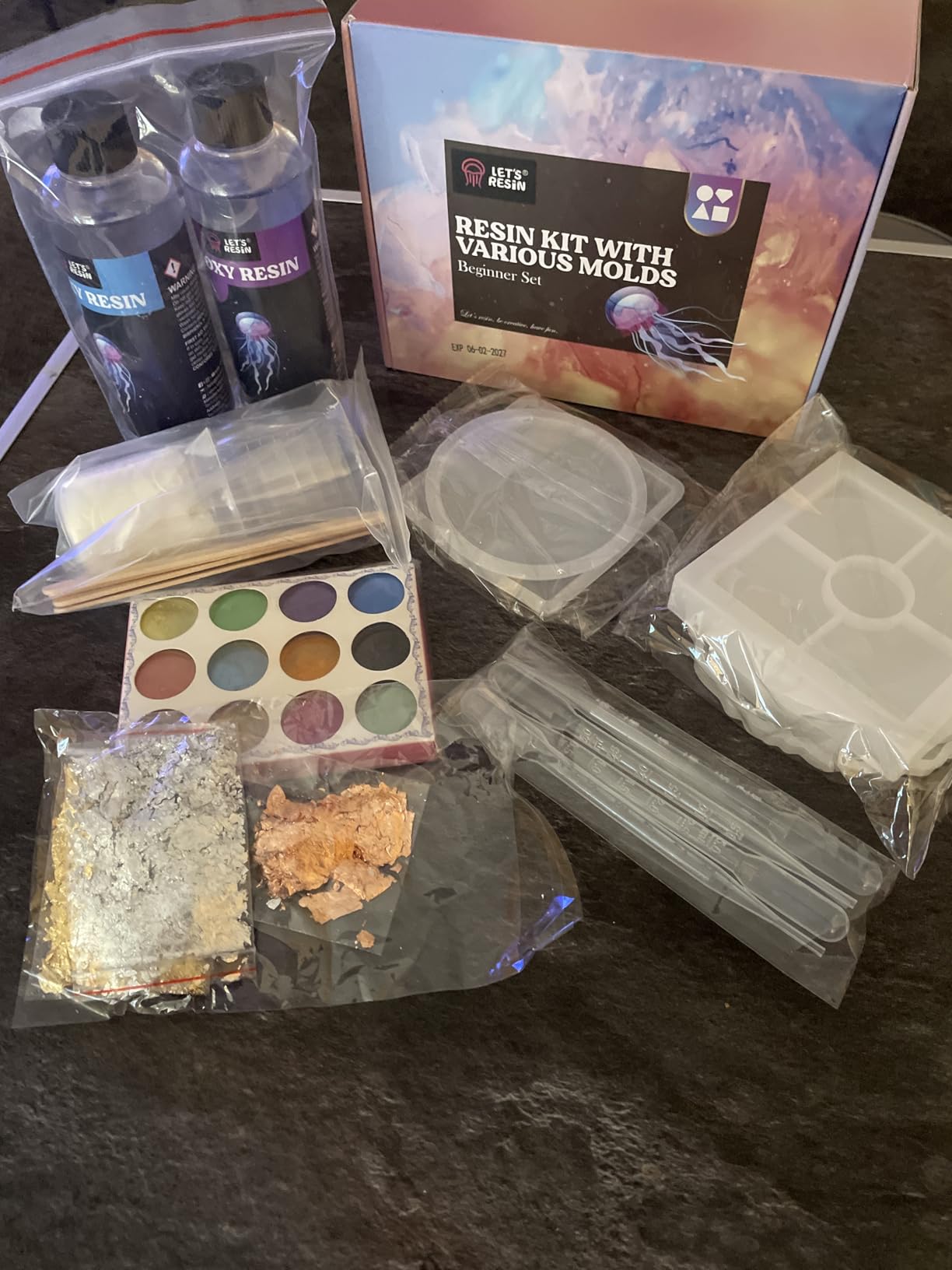 LET'S RESIN 16oz Epoxy Resin Kit with Coaster Molds Complete Set, Beginners customer photo 2