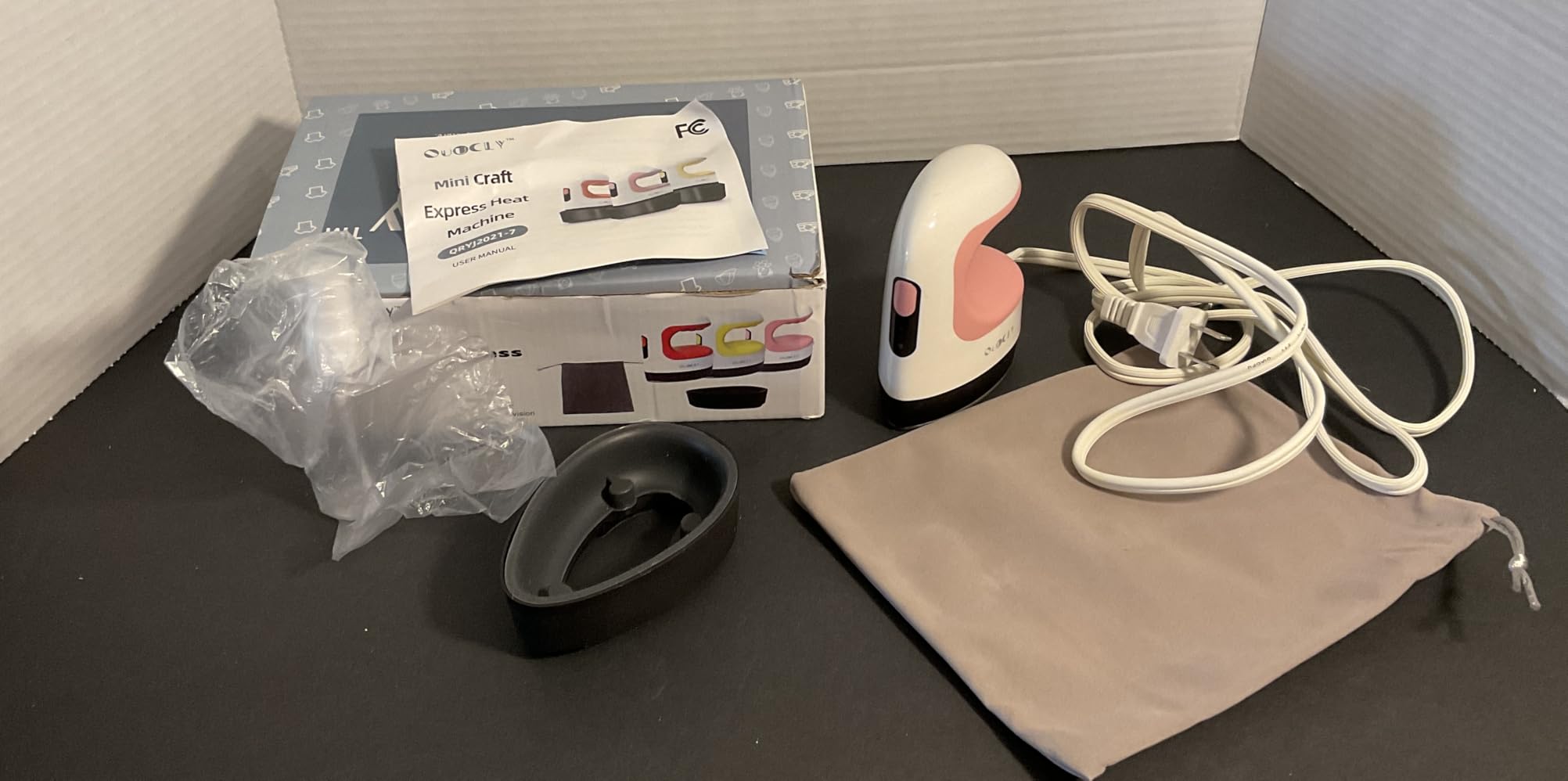 Mini Heat Press Machine, Mini Irons for Crafts,Portable Heat Press Easy for T-Shirts, Shoes, Hats and Small HTV Vinyl Projects Transfer(Pink) customer photo 2