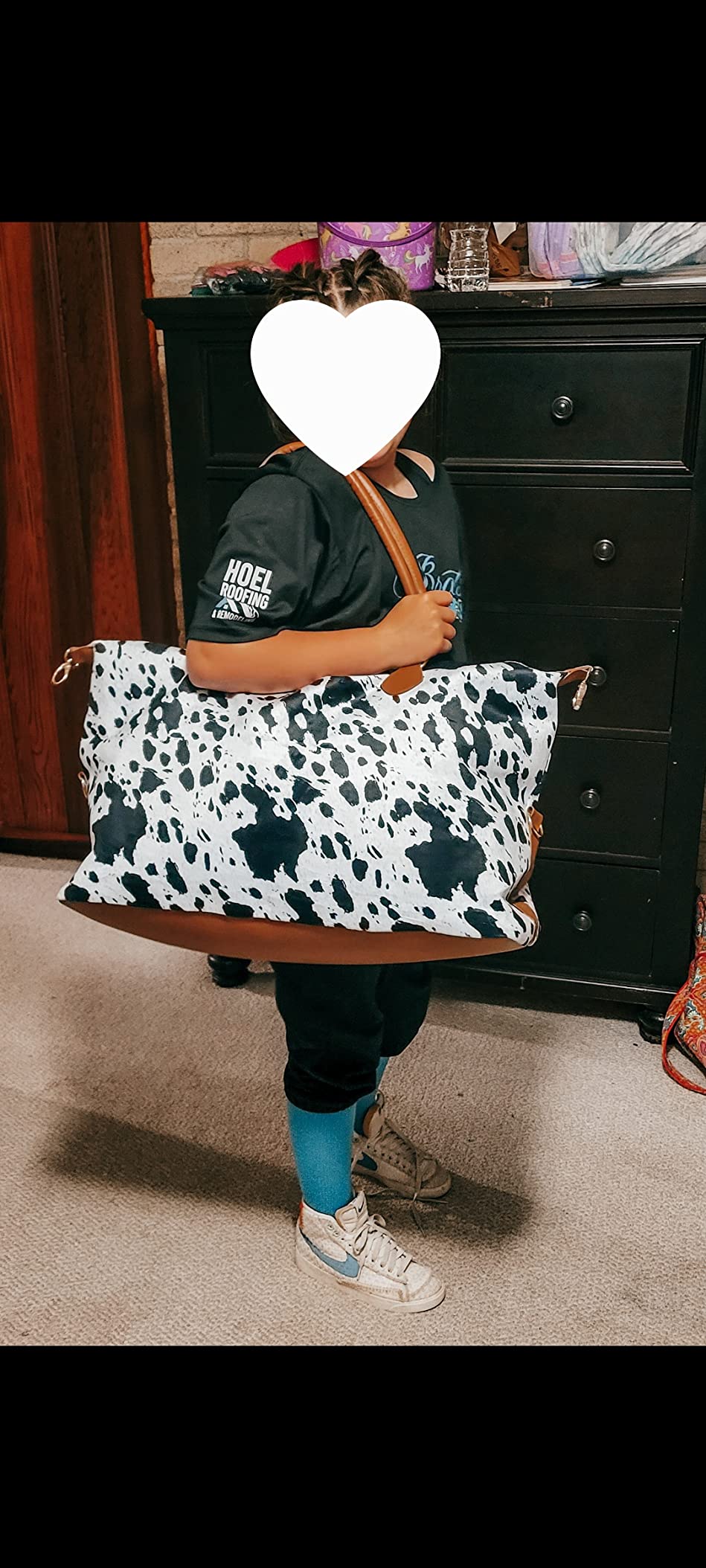 Weekender Bag Duffle Bag For Women Large Travel Tote Bag Overnight Weekend Bags With Shoulder Strap Cow Leopard Atzec… customer photo 1