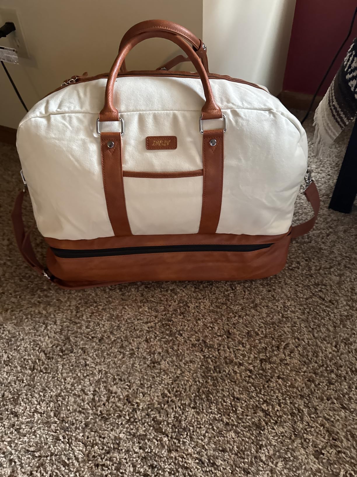 IBFUN Weekender Bags for Women, 3PCS Travel Set with Shoe Compartment 21.6 customer photo 2