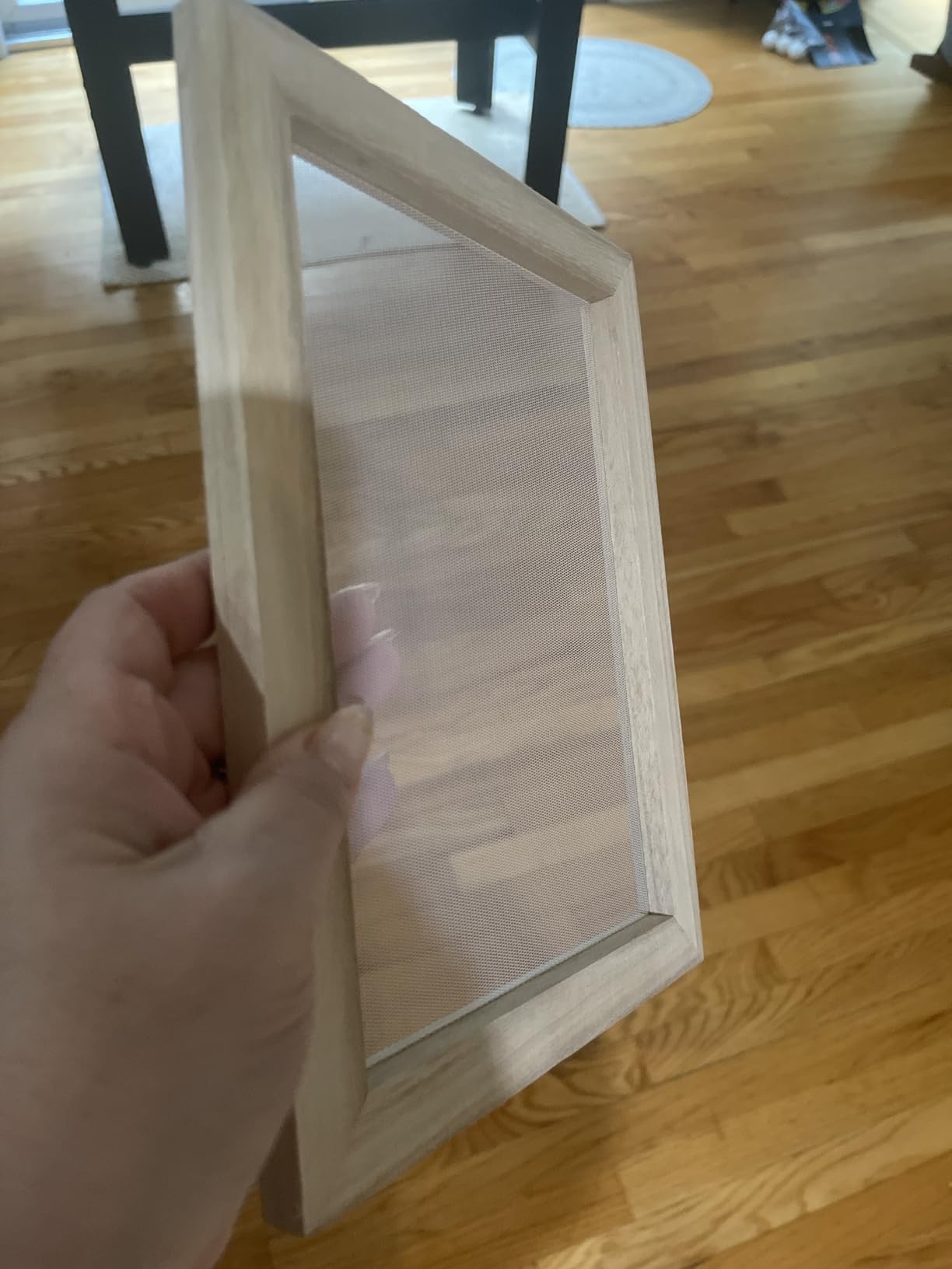 Worown 5 Different Size Wooden Paper Making Screens, PaperMaking Mold and Deckle, Paper Making Frames for DIY Crafts customer photo 2
