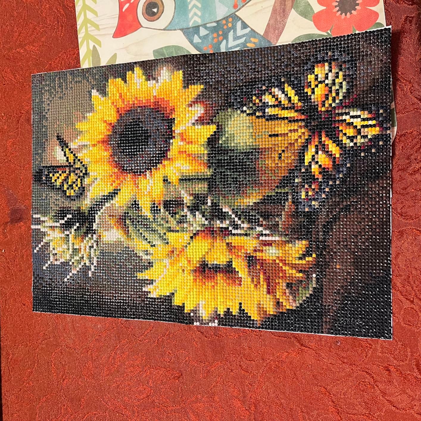 DKHDBD Diamond Painting Kits for Adults, 12x16 Inch DIY Paint by Numbers for Adults Beginner, DIY Full Drill Diamond Dots Paintings Picture Arts Craft for Home Wall Art Decor (Yellow Butterfly) customer photo 1