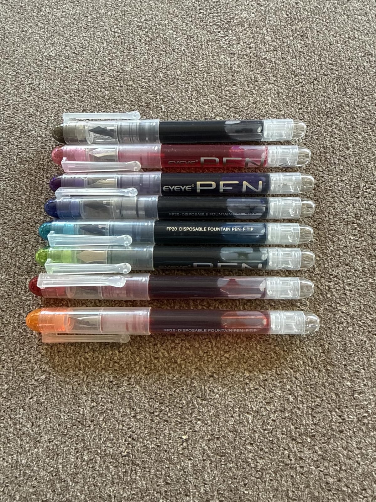 EYEYE Fountain Pens for Writing, 8 Pack Assorted Colors Fine Point Disposable Fountain Pens Stainless Steel Nib, Smooth Writing for Journaling, Drafting, Sketching, Doodling & Gifts customer photo 2