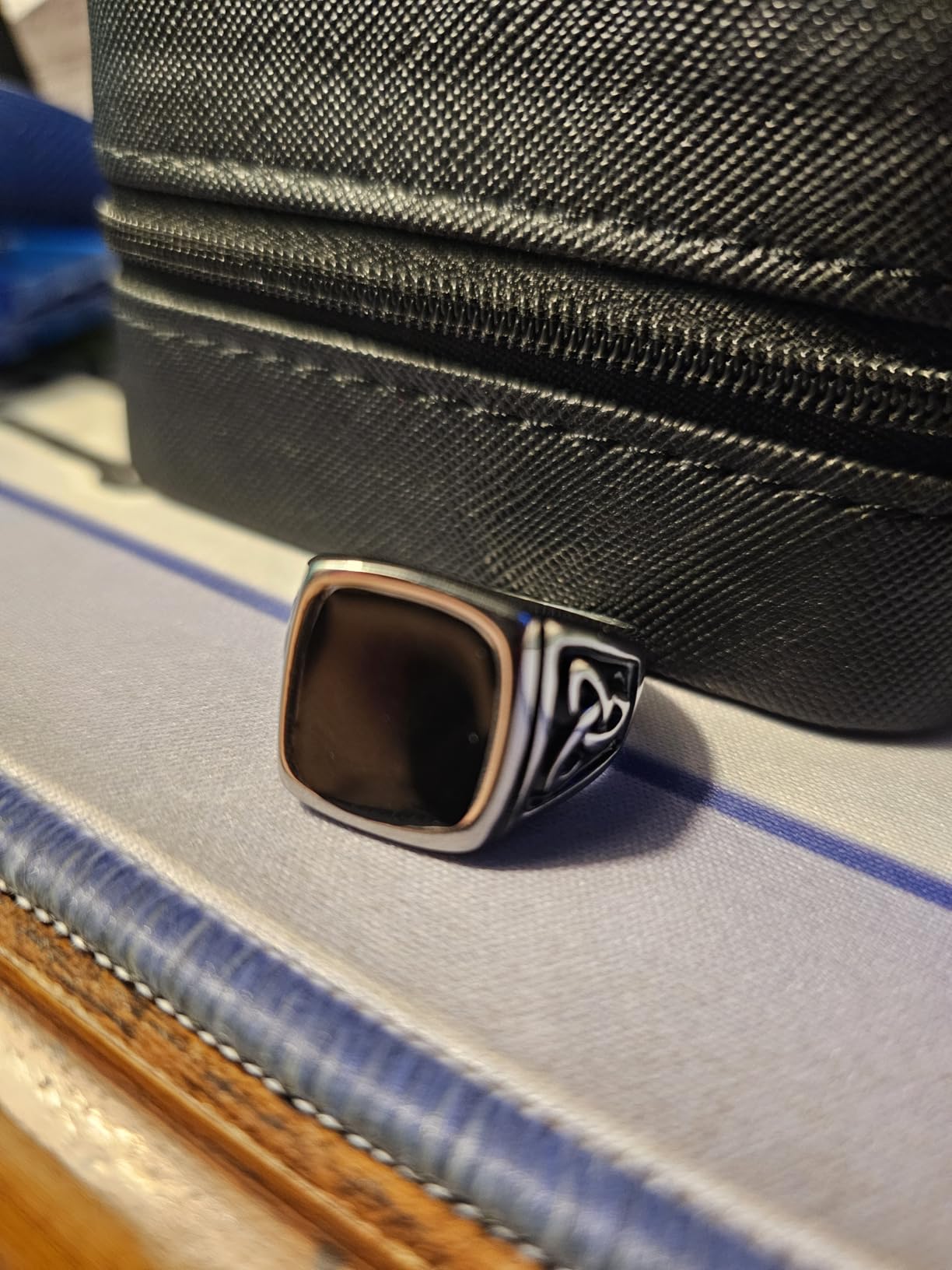 Jstyle 4 Pcs Stainless Steel Signet Rings for Men Vintage Celtic Rings Set customer photo 1