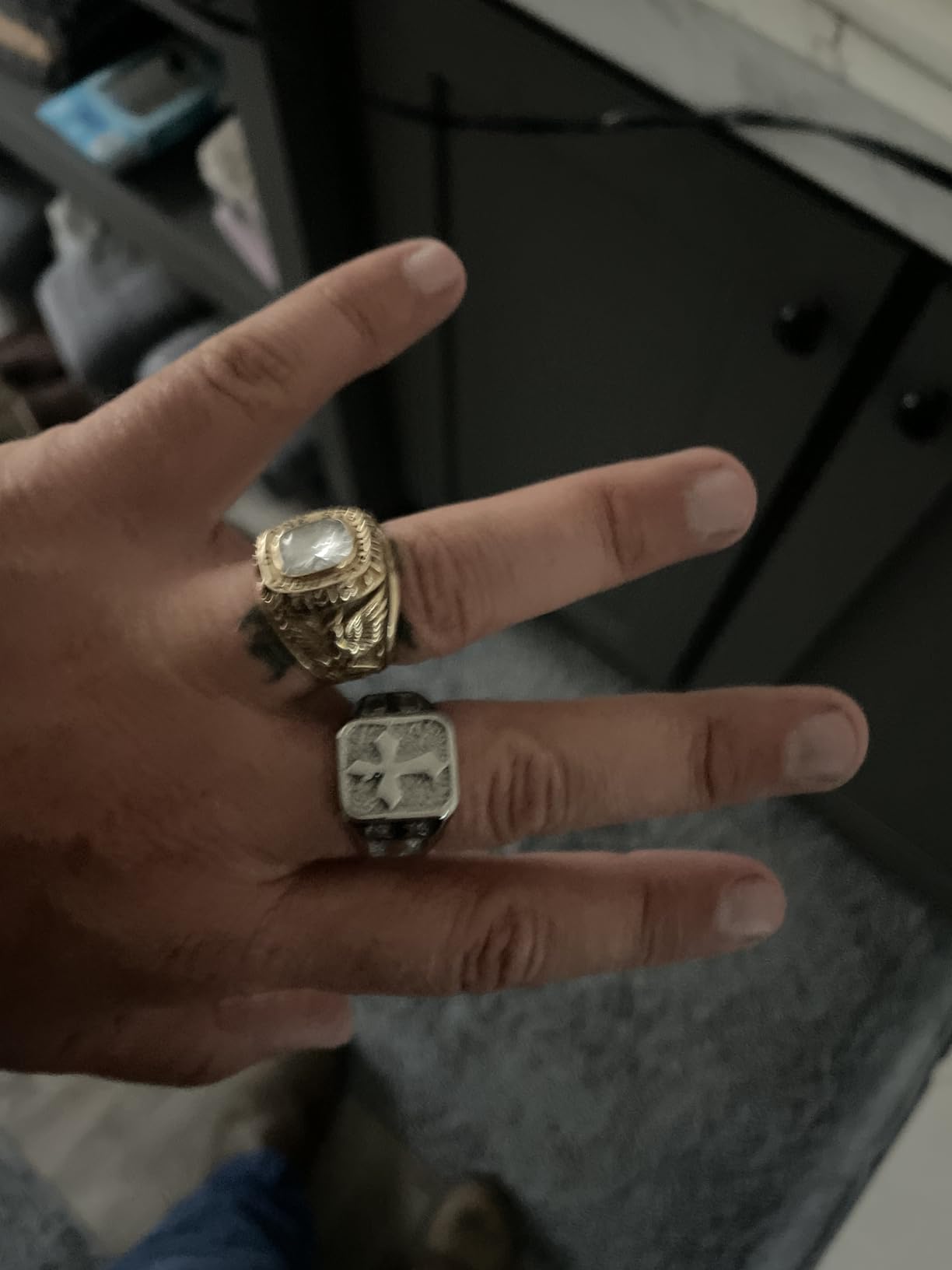 Jude Jewelers Stainless Steel Signet Style Christian Cross Religious Cocktail Party Biker Statement Wedding Ring customer photo 2