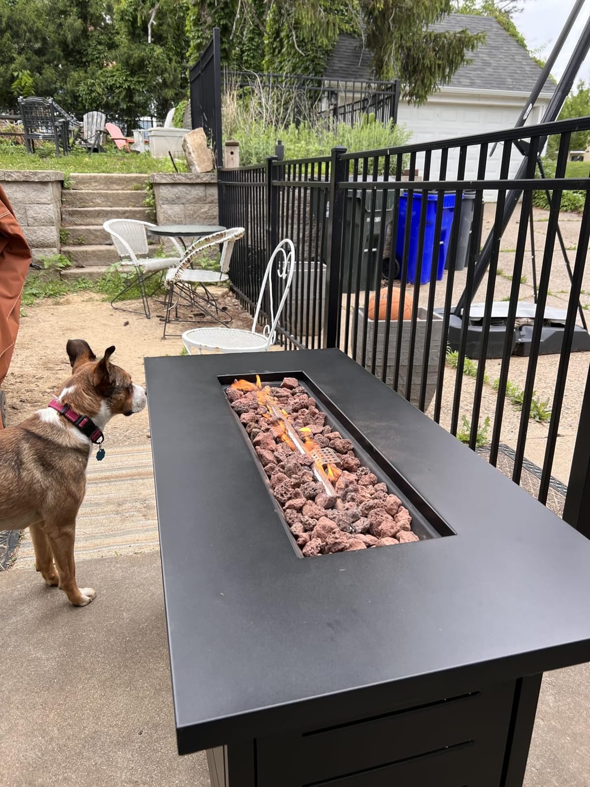 Ciays 42 Inch Gas Fire Pit Table, 60,000 BTU Propane Fire Pit for Patio customer photo 2