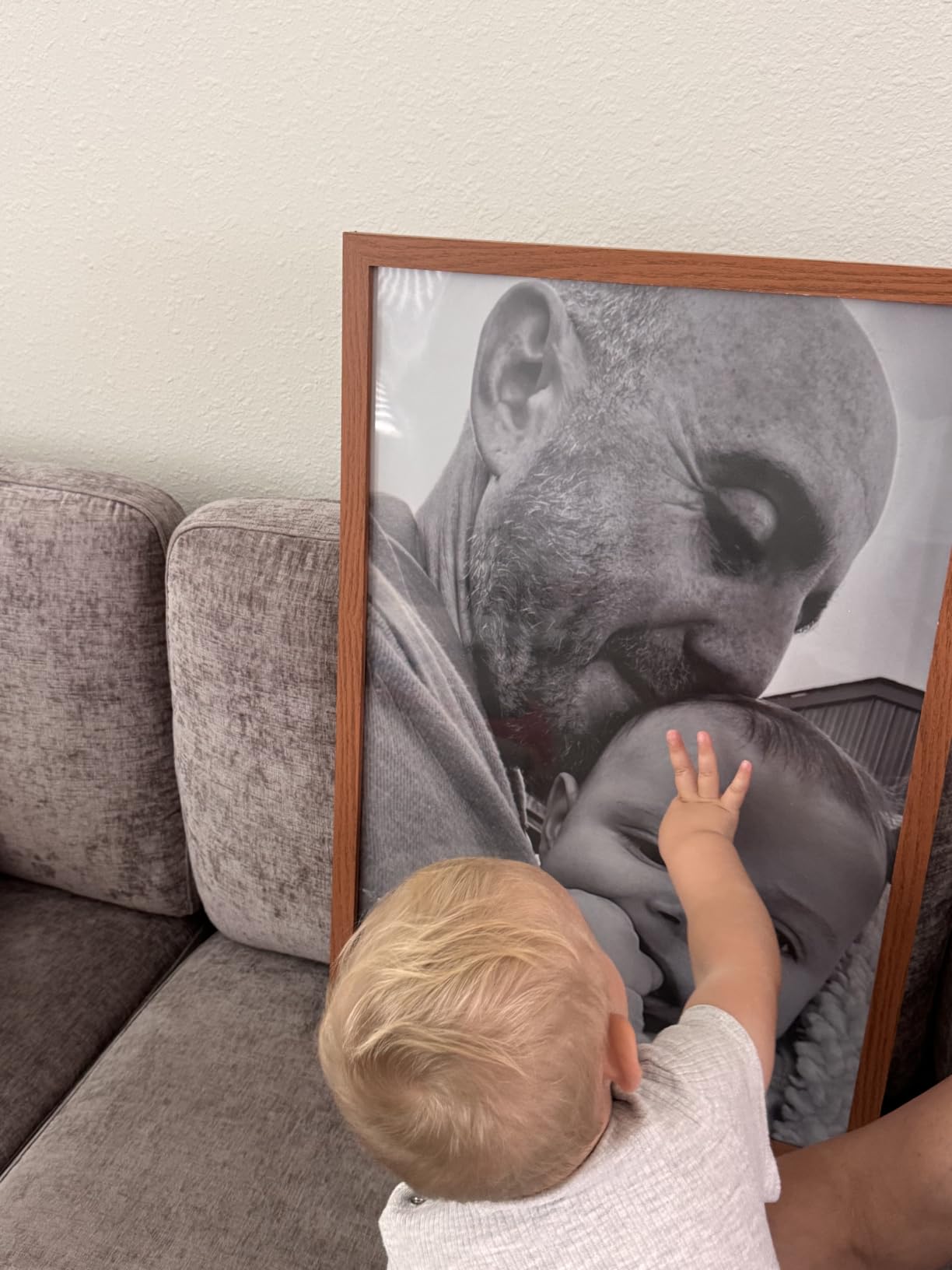 Framed Custom Canvas Prints with Your Photos Personalized Photo to Canvas Print Gifts for Couples Friends Family Baby Pets (Black, 8