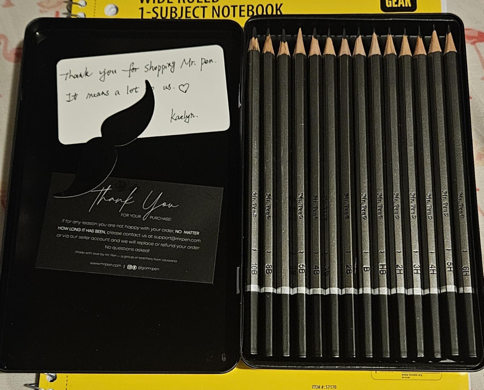 Mr. Pen- Drawing Sketching Pencil Set, 19 pcs, Graphite Pencils (10B-6H) customer photo 1