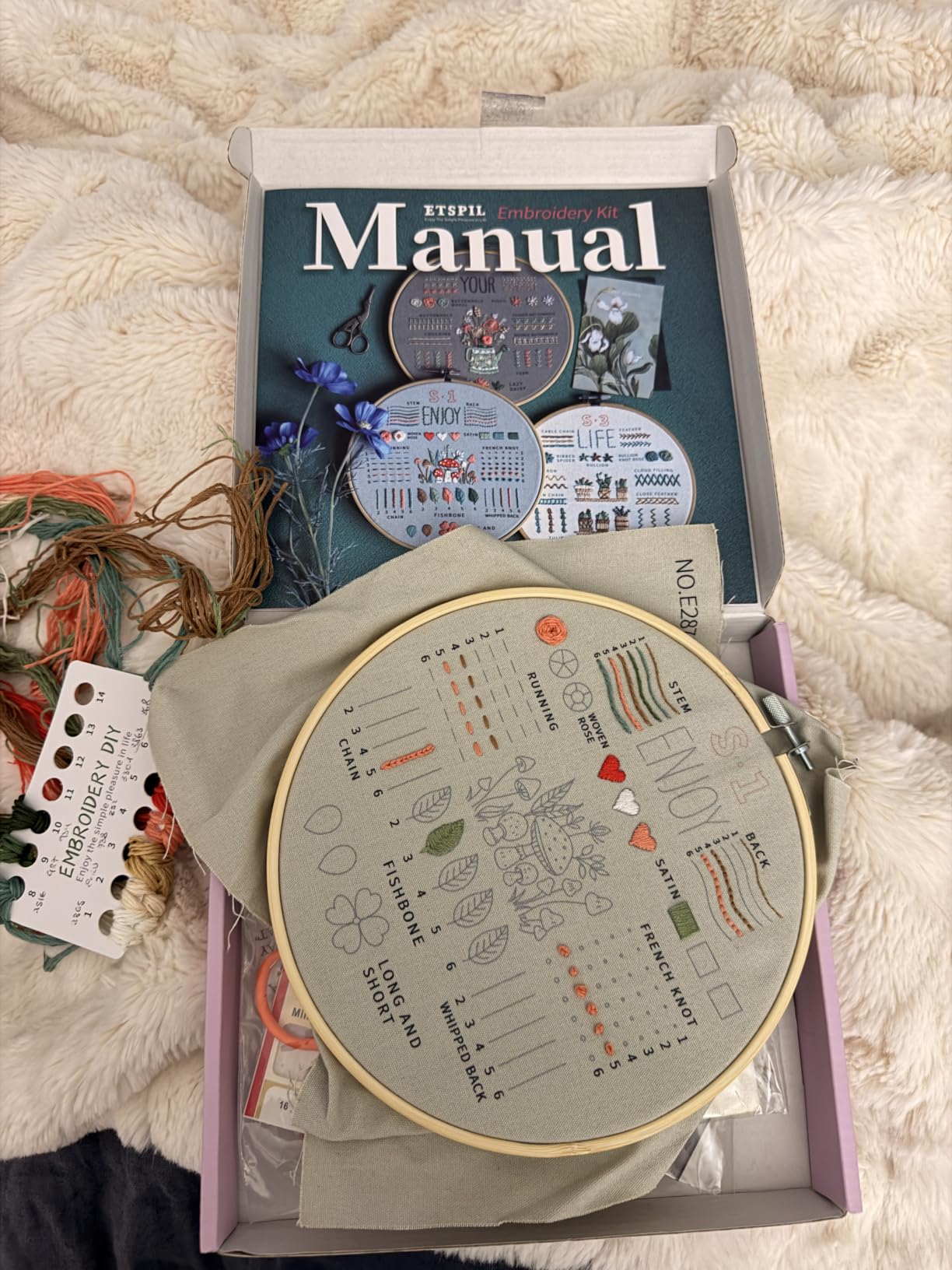 ETSPIL Embroidery Kit for Beginners, 4K Step-by-Step Video, Adults, Gift customer photo 2