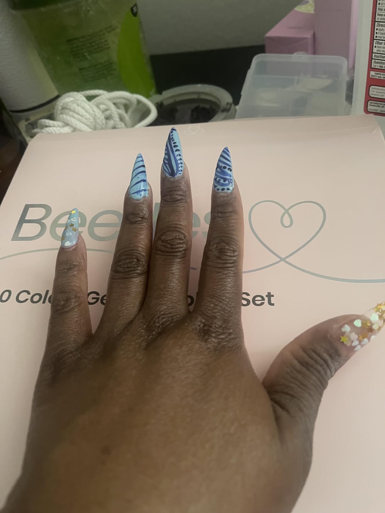 SAVILAND Acrylic Nail Kit with 180W U V Nail Lamp and Drill for Beginners customer photo 2