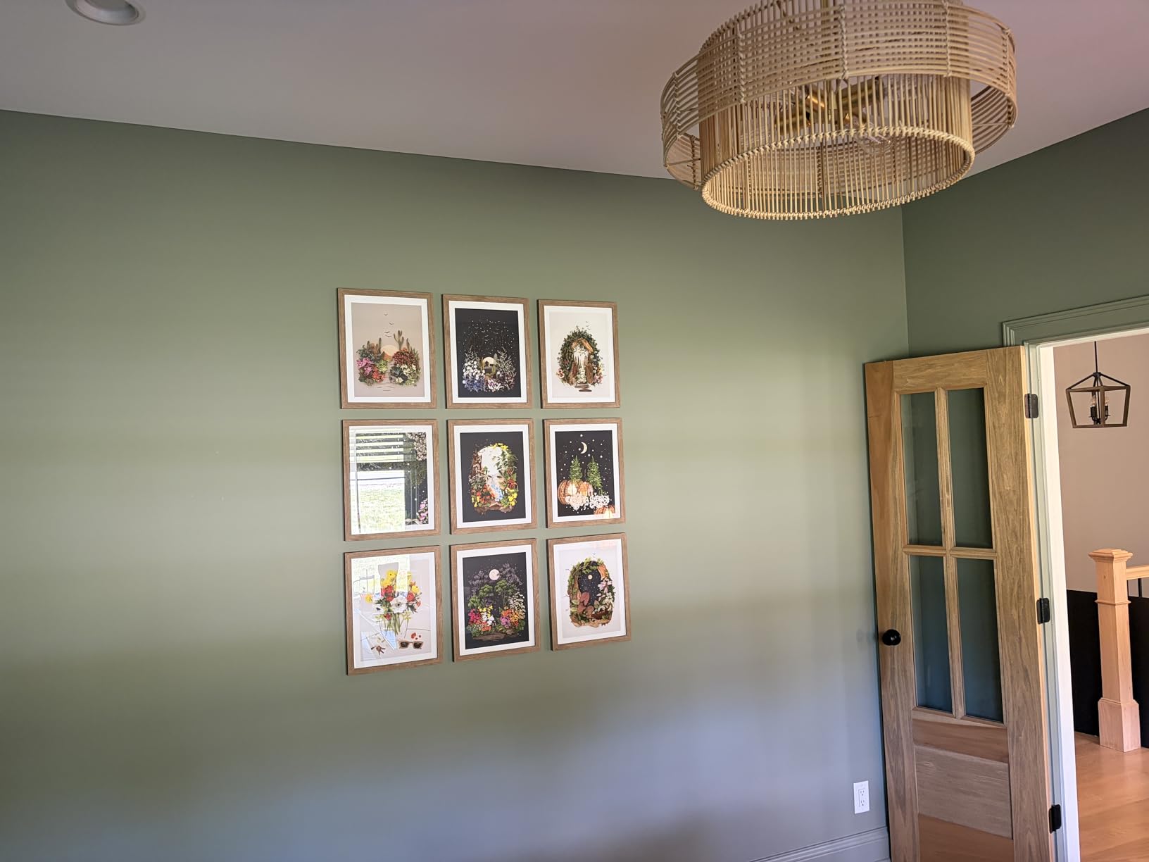 Sheffield Home 9 Piece Gallery Wall Frame Set, 12x12 Inch, Antique Bronze customer photo 2