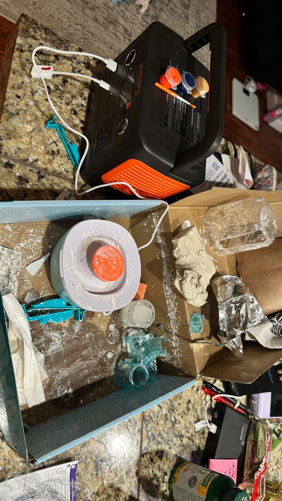 Make It Real Mini Pottery Studio - 26-Piece DIY Pottery Kit with Mess-Free Air Dry Clay - Create 10 Miniature Projects, Beginner to Master Levels - Innovative Centering Tool - Great for Kids Ages 8 customer photo 2
