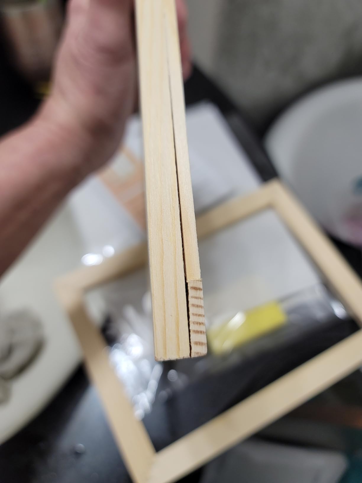 Worown Paper Making Screen Kit, 4 Sizes (A4, A5, A6, A7) Wooden Mould and Deckle with Mesh Set, Papermaking Frame Kit, DIY Handmade Craft Supplies for Paper Making customer photo 1
