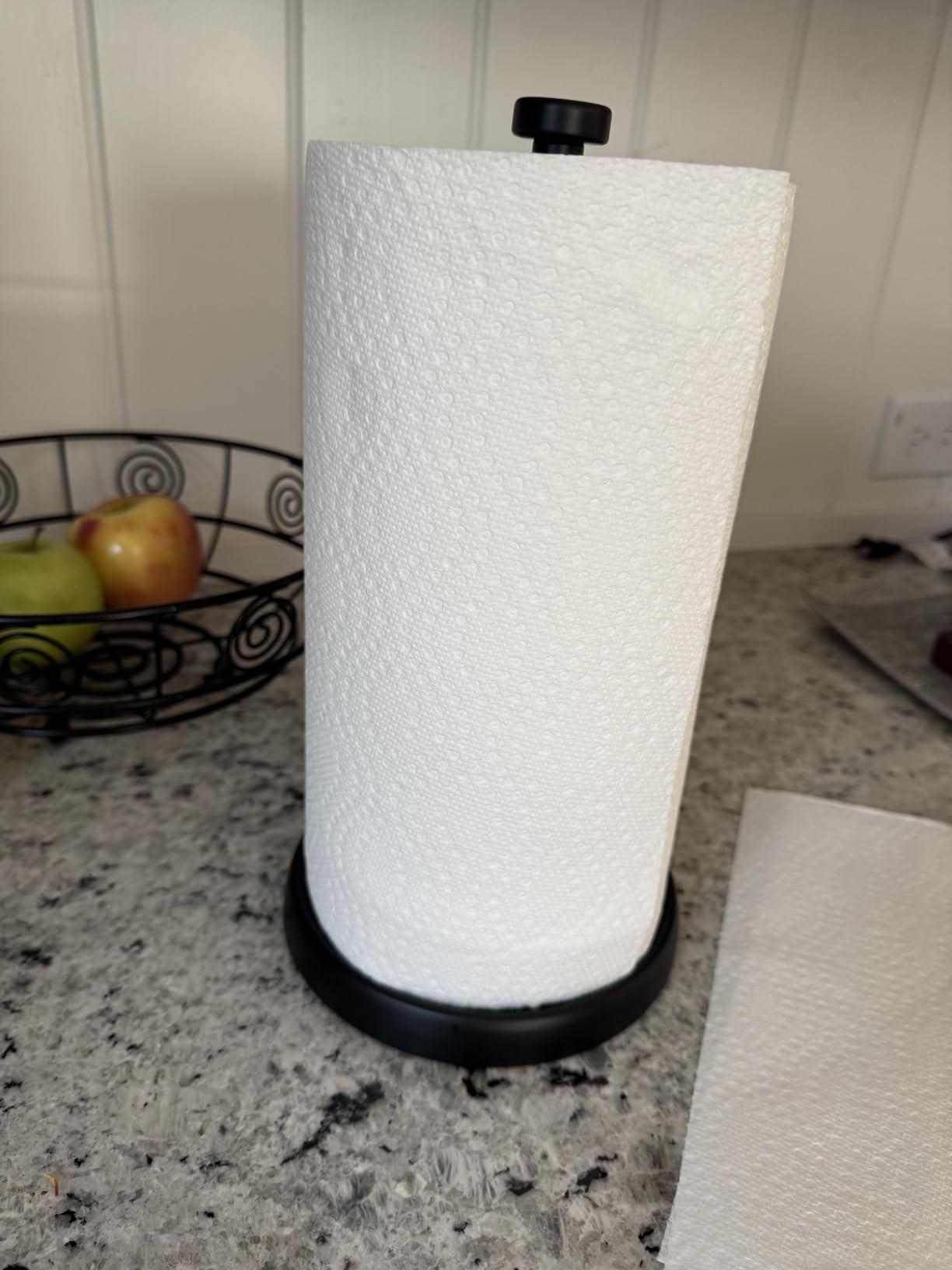 Paper Towel Holder Countertop, Gold Kitchen Accessories Decor, Stainless Steel, Weighted Base, Gold, Paper Towel Roll Holder Stand with Ratchet Mechanism for Kitchen Bathroom Farmhouse Essentials customer photo 2