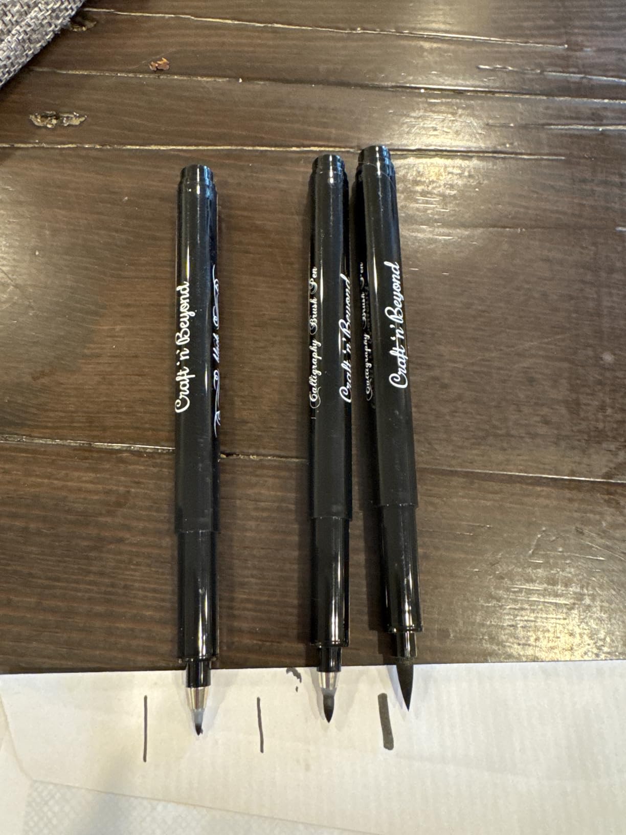 Craft 'n' Beyond Calligraphy Brush Pens Pack of 5 Markers for Hand Lettering, Art Drawing, Sketching, Scrapbooking, Writing, Journaling tip - Beginner Kit with Fadeproof Black Ink customer photo 1