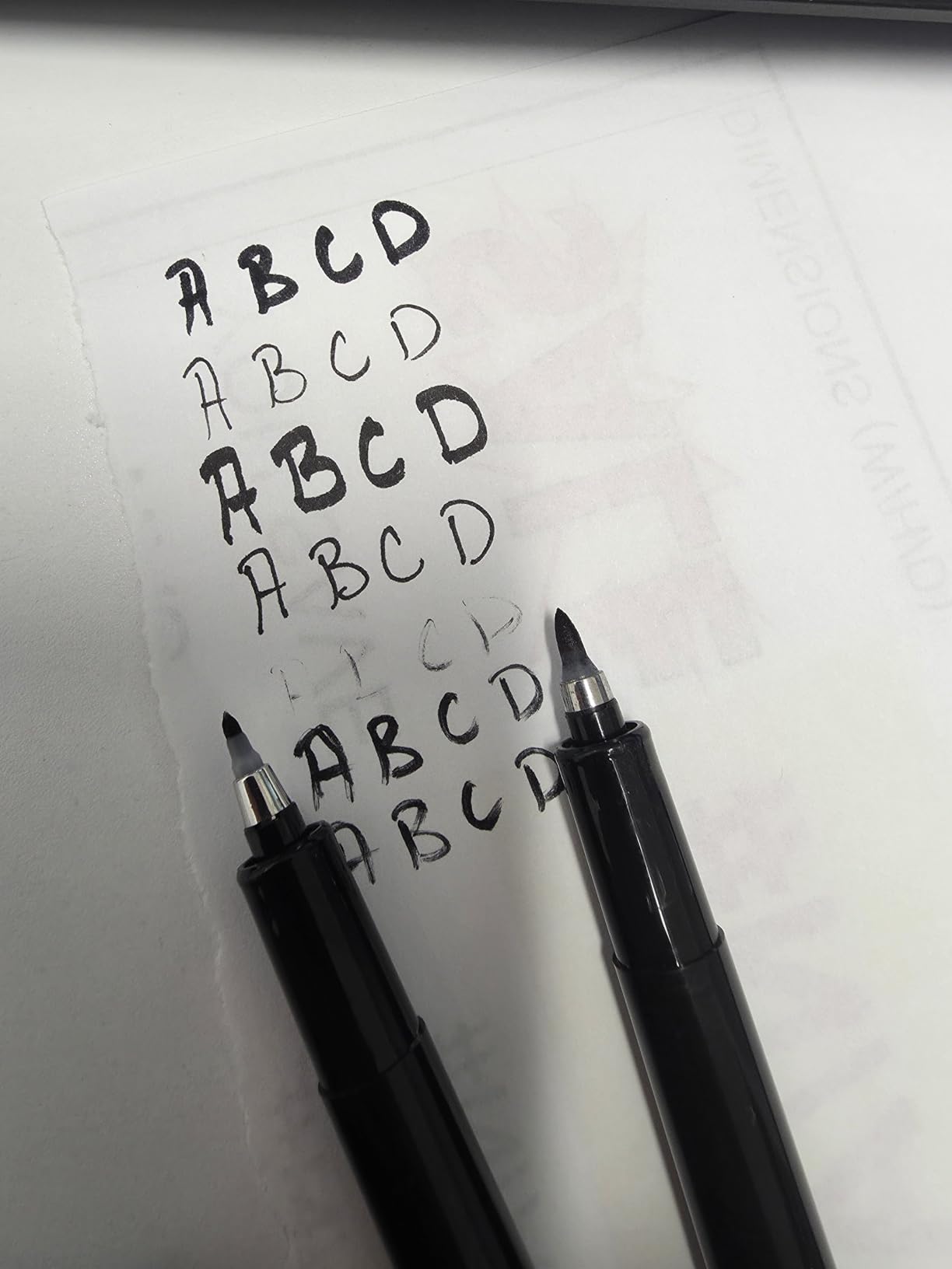 Craft 'n' Beyond Calligraphy Brush Pens Pack of 5 Markers for Hand Lettering, Art Drawing, Sketching, Scrapbooking, Writing, Journaling tip - Beginner Kit with Fadeproof Black Ink customer photo 2