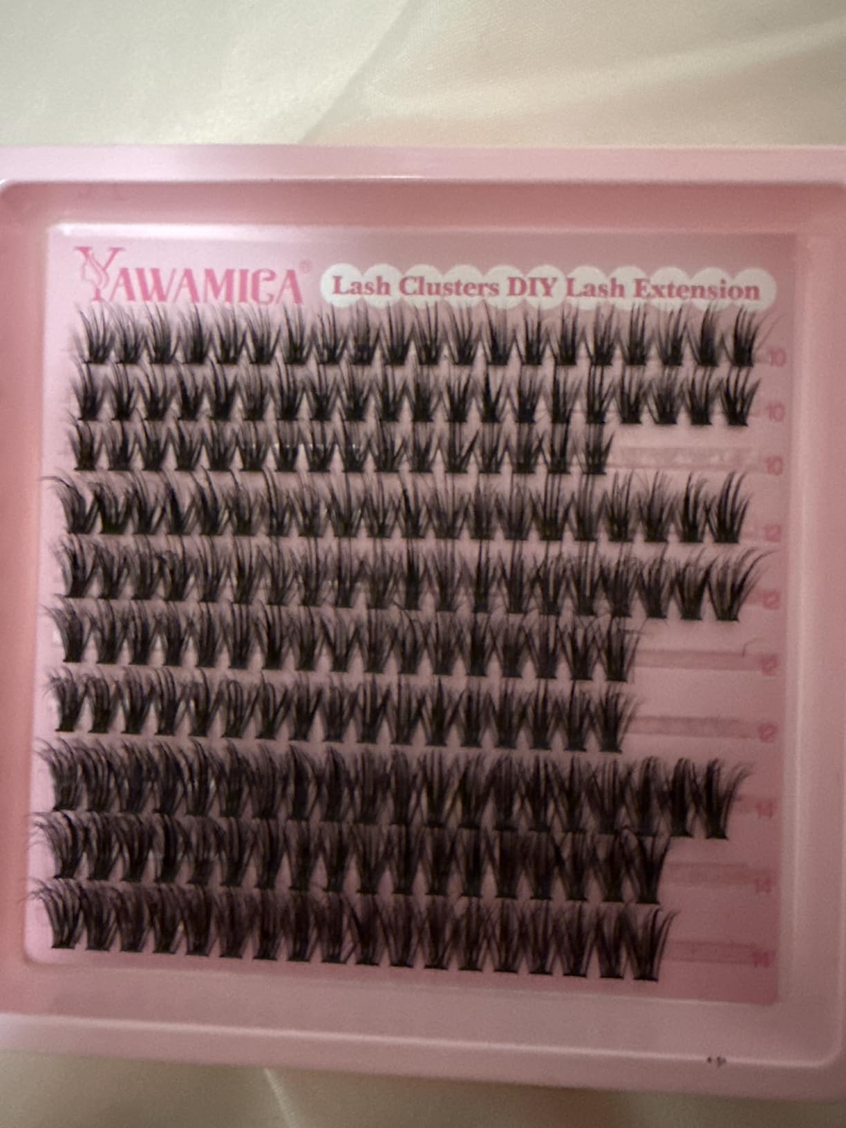 Yawamica Lash Clusters Kit 320pcs Eyelash Clusters 40D Individual Lashes customer photo 2