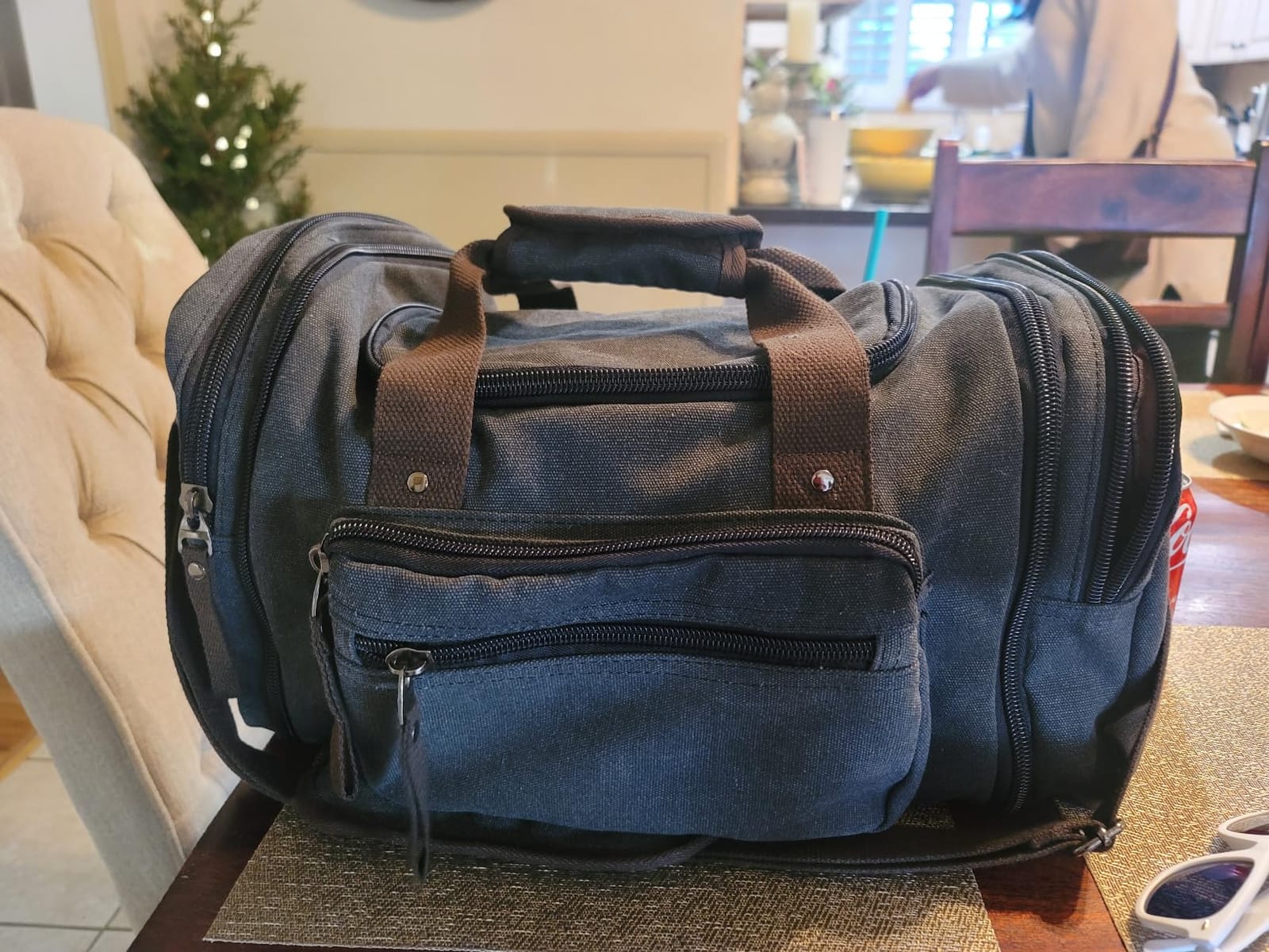 EKOROMIER Large Canvas Duffle Bag for Travel, Expandable 55L Weekender bags customer photo 1