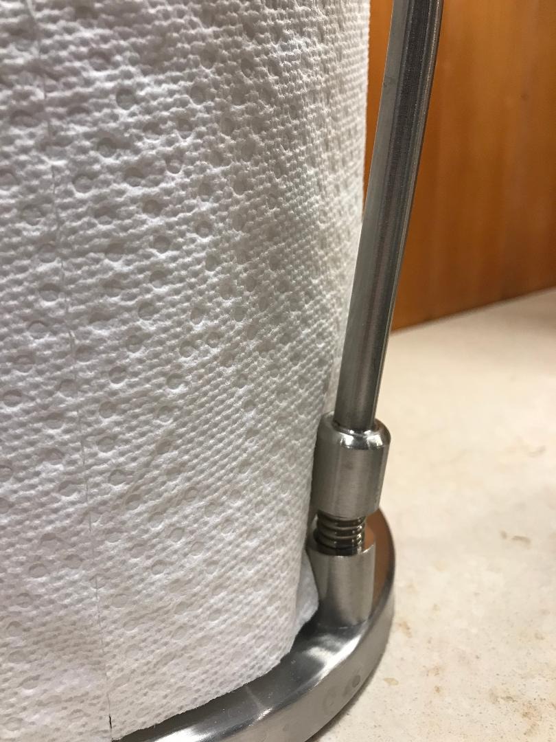 SMARTAKE Paper Towel Holder Countertop, Non-Slip Weighted Base, Gold customer photo 1