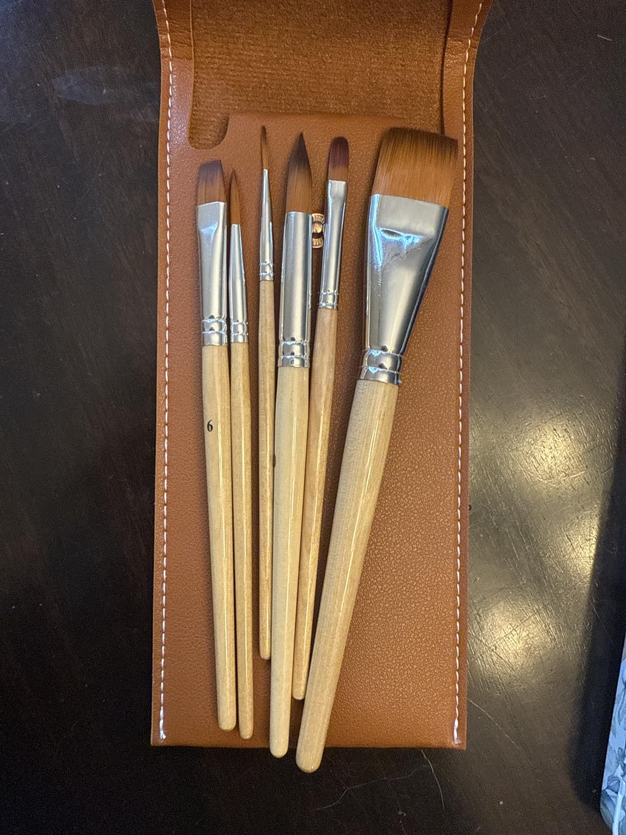Travel Watercolor Brush Set - 6 Short Handle Paint Brushes with Travel Case - Kolinsky Style Synthetic Sable for Watercolor, Gouache & Plein Air Painting - Artist Gift customer photo 2
