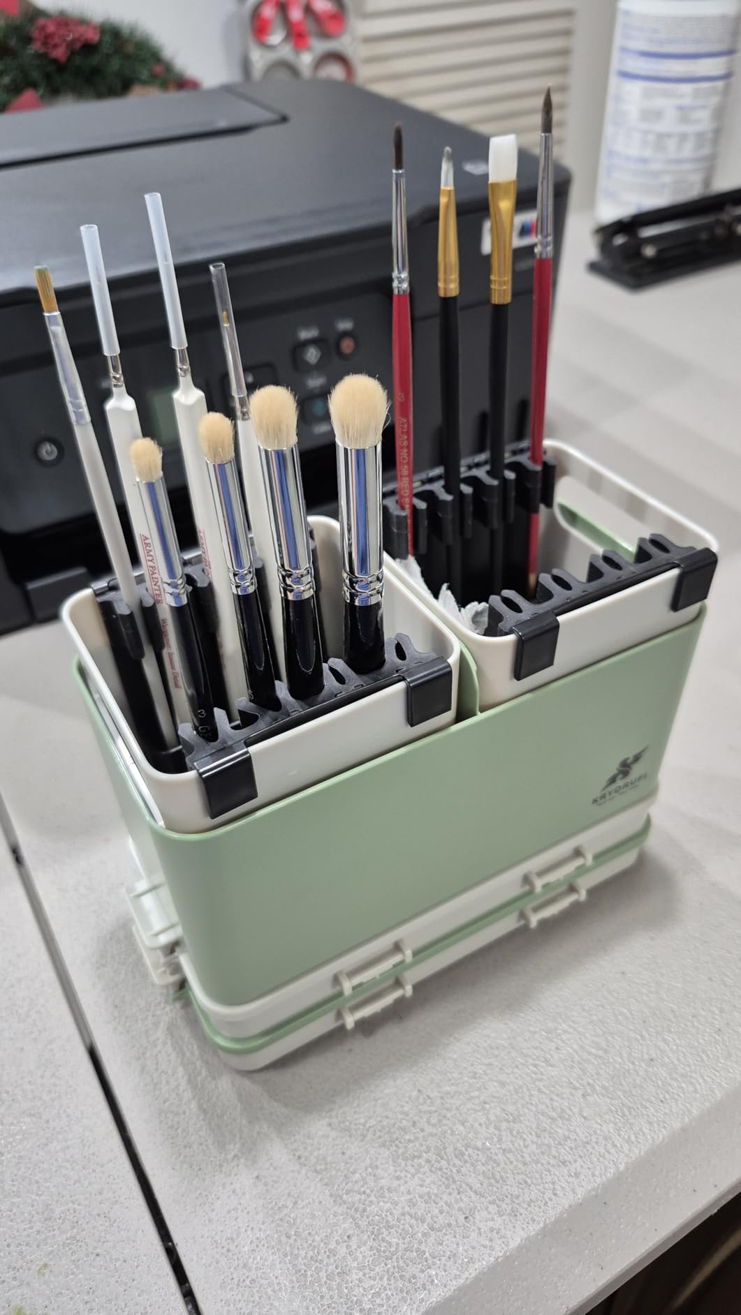 V1 2.0 Portable Modular Painting Station for Miniature Painting | Ultra Set,All-in-One,Miniature painting kit,Painting supplies,Wet Palette,Paint Brush Cleaner and holders customer photo 1