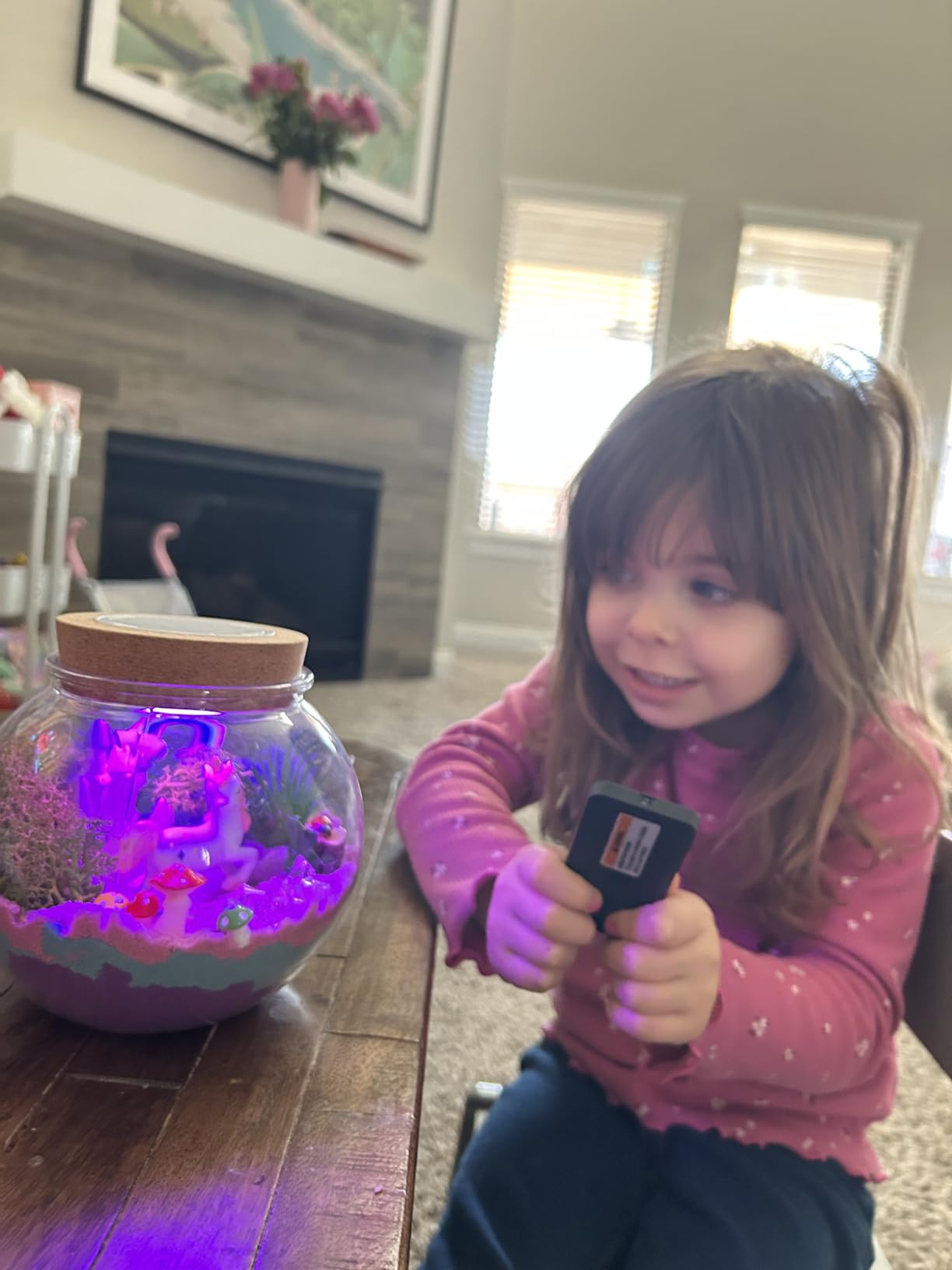 JOYEEMAX Dinosaur Light-Up Terrarium Kit for Kids - LED Night Light Birthday Gift for Boys Ages 4 5 6 7 8-12 Year Old - Dinosaur Toys for Boys - DIY Arts and Crafts Kit for Kids customer photo 2