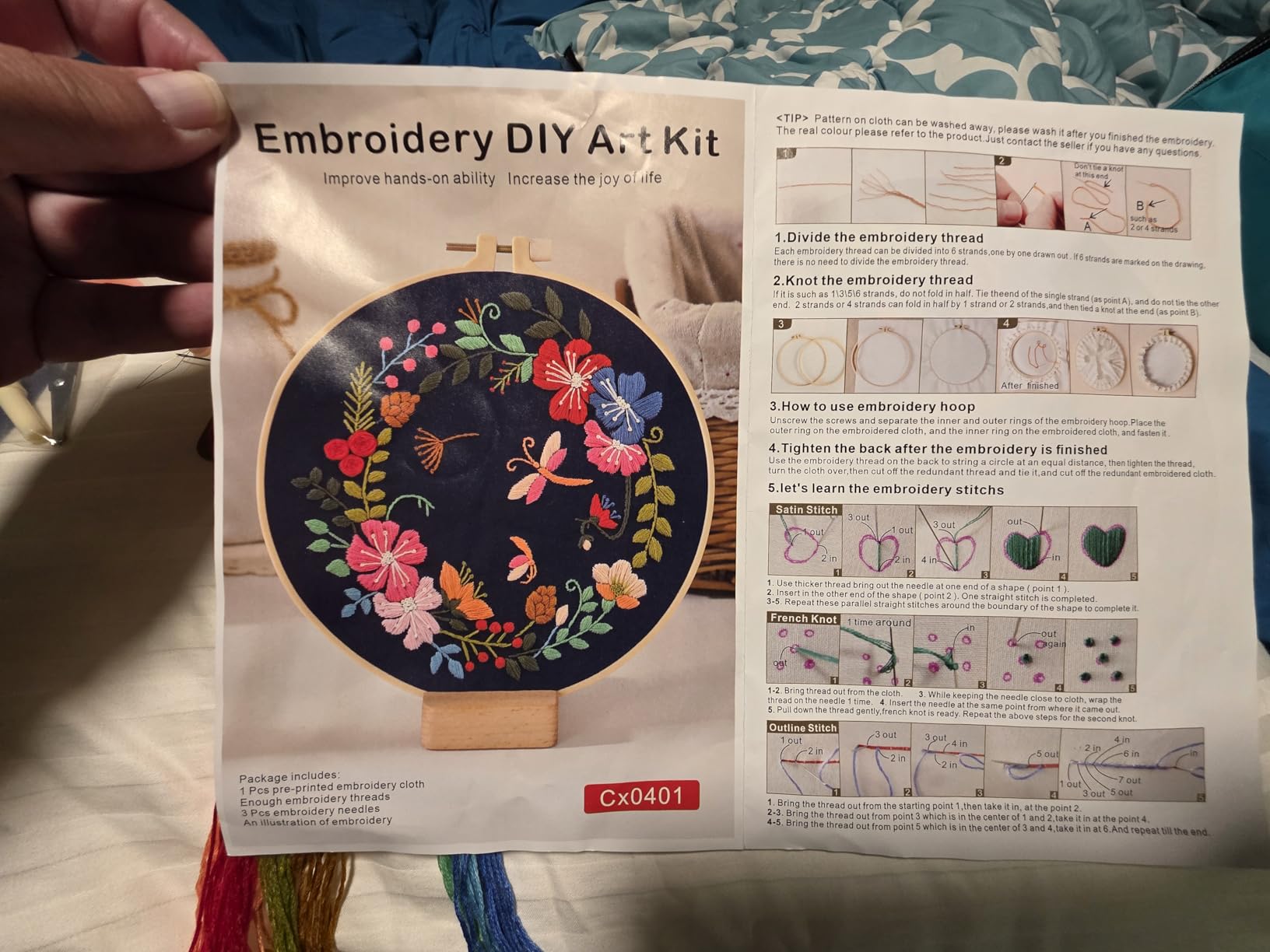 wtisan 4 Pack Embroidery kit for Beginners Cross Stitch Kits for Adults customer photo 1