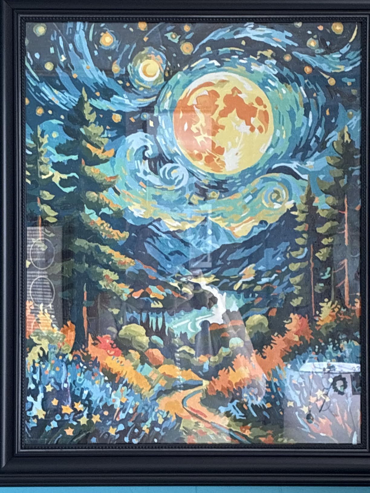 Mountain Paint By Numbers Kit For Adults Beginner Cabin Adult Paint By Number Kits On Canvas Mountain Oil Painting Kit For Beginners Adults' Paint-By-Number Kits For Gift Home Wall Decor 16x20 Inch customer photo 1