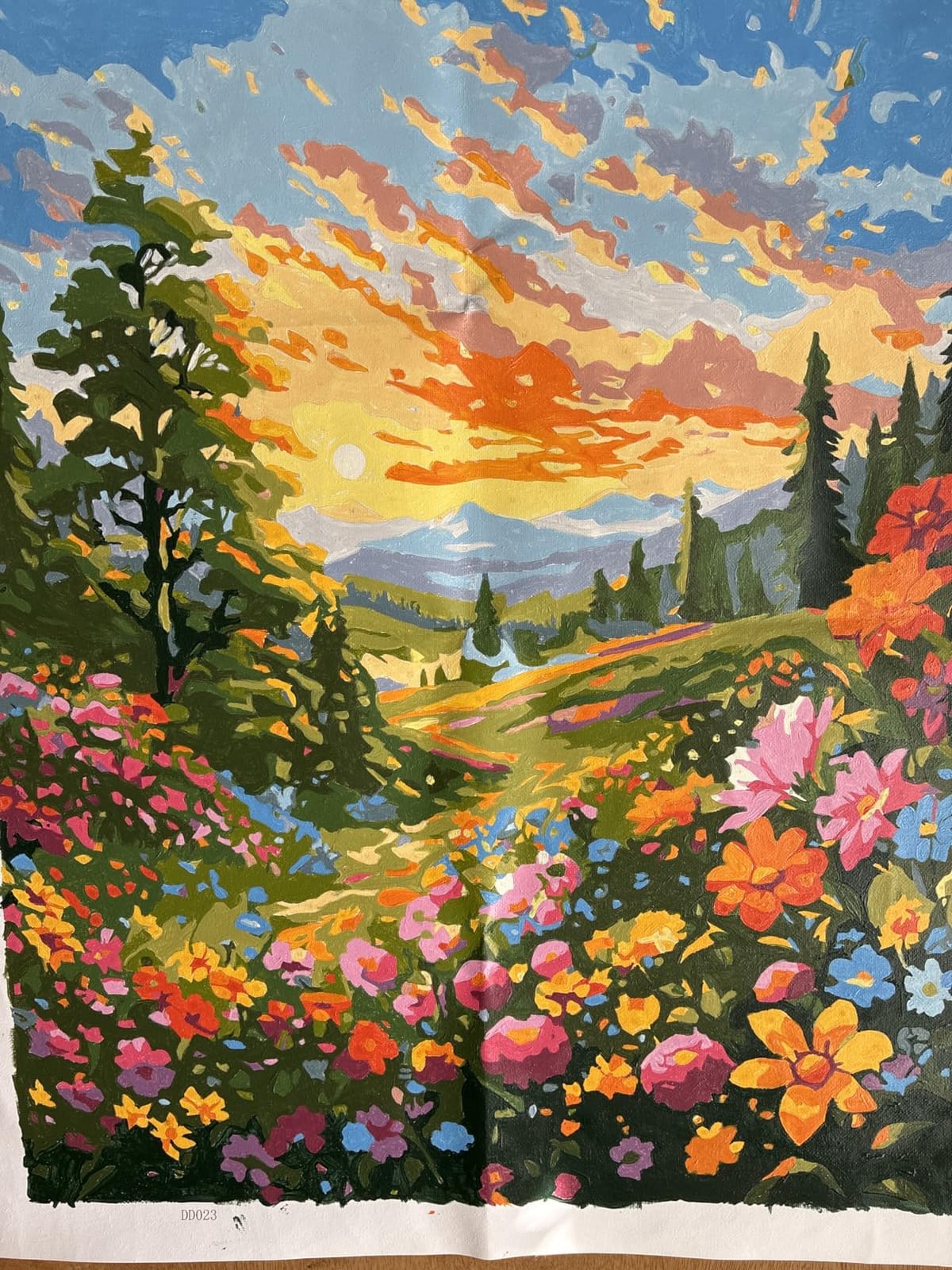 Mountain Paint By Numbers Kit For Adults Beginner Cabin Adult Paint By Number Kits On Canvas Mountain Oil Painting Kit For Beginners Adults' Paint-By-Number Kits For Gift Home Wall Decor 16x20 Inch customer photo 2